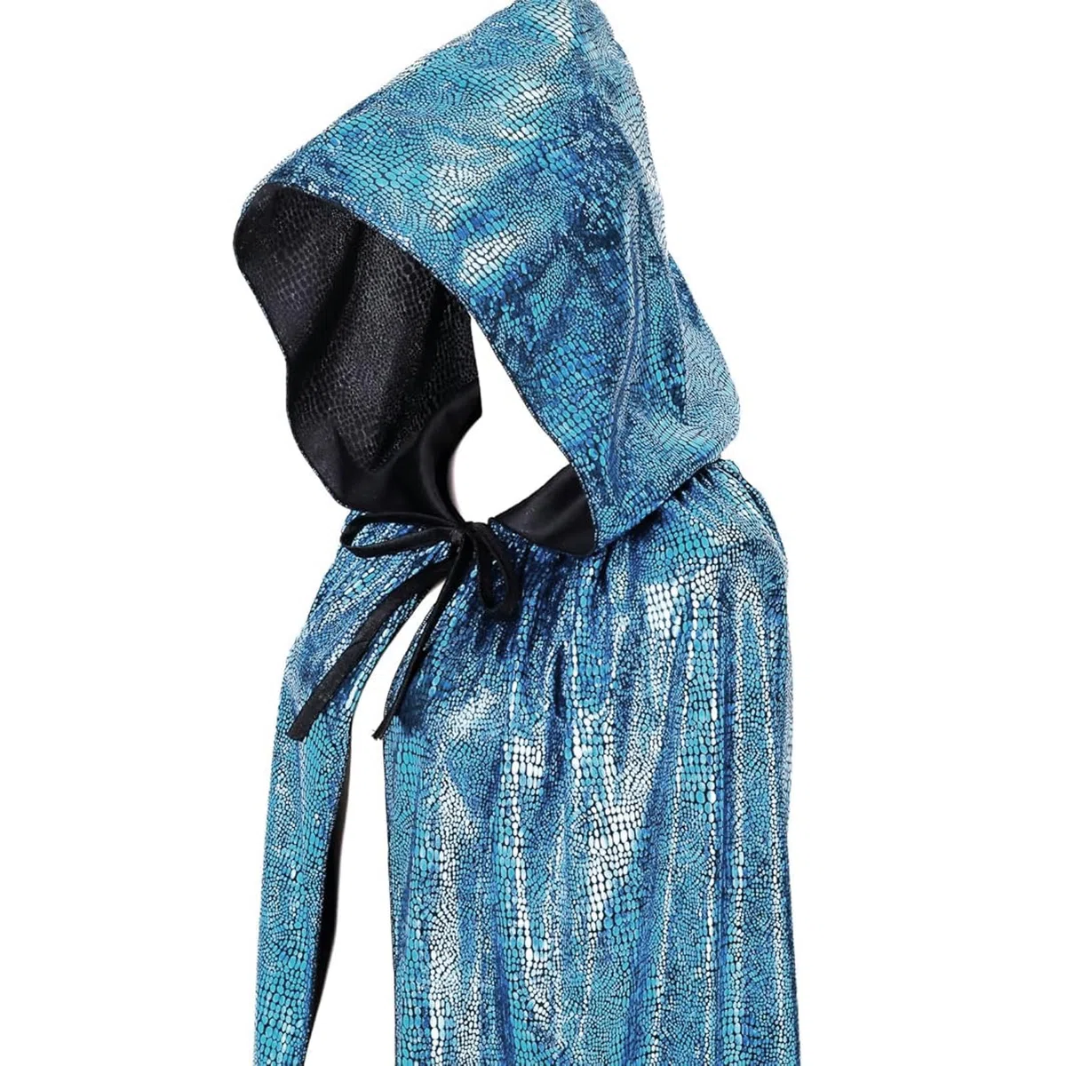 SSKHE 1PC Vampir Umhang mit Kapuze,Lange Cape,Vampir Kostüm für Halloween Weihnachten Karneval Kostüm, Weihnachten Erwachsener Unisex (Blau)