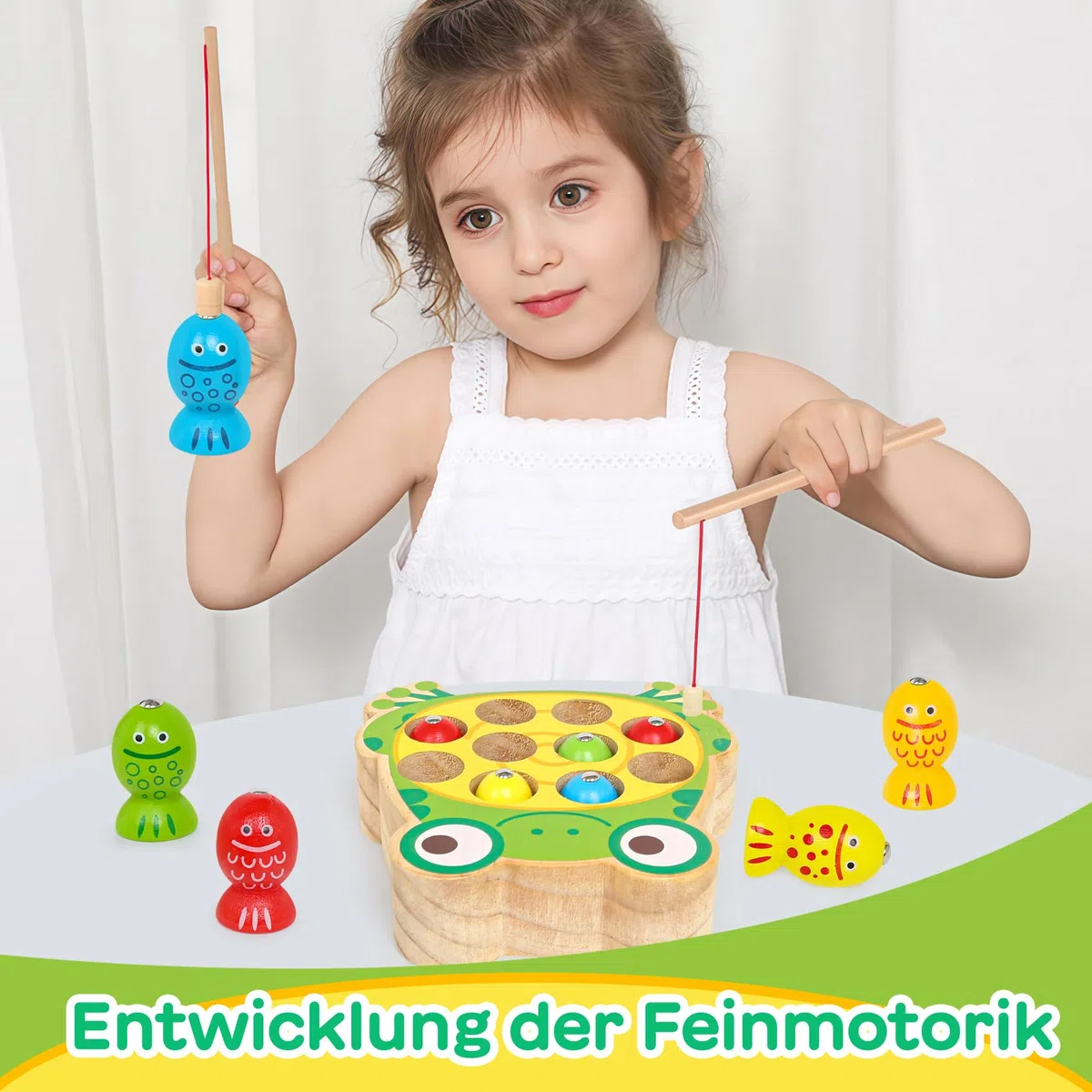 Spielzeug Ab 3 4 5 Jahre,Holz Magnetisches Angelspielzeug Holzspielzeug Für Kinder Montessori Motorikspielzeug,Montessori Spielzeug Geschenk Für Junge Und Mädchen