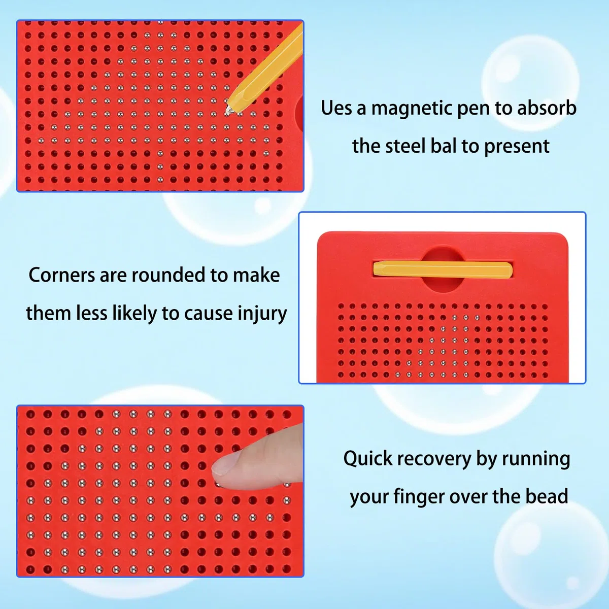 Magnetische Zeichenbretter Magnettafel Kinder, 2 Stück Magnetische Zeichentafel mit Stift, Magnetspiel für Kinder, Magnetspiel Maltafel Geburtstag Geschenk für Kinder ab 3 Jahre Schul Familie