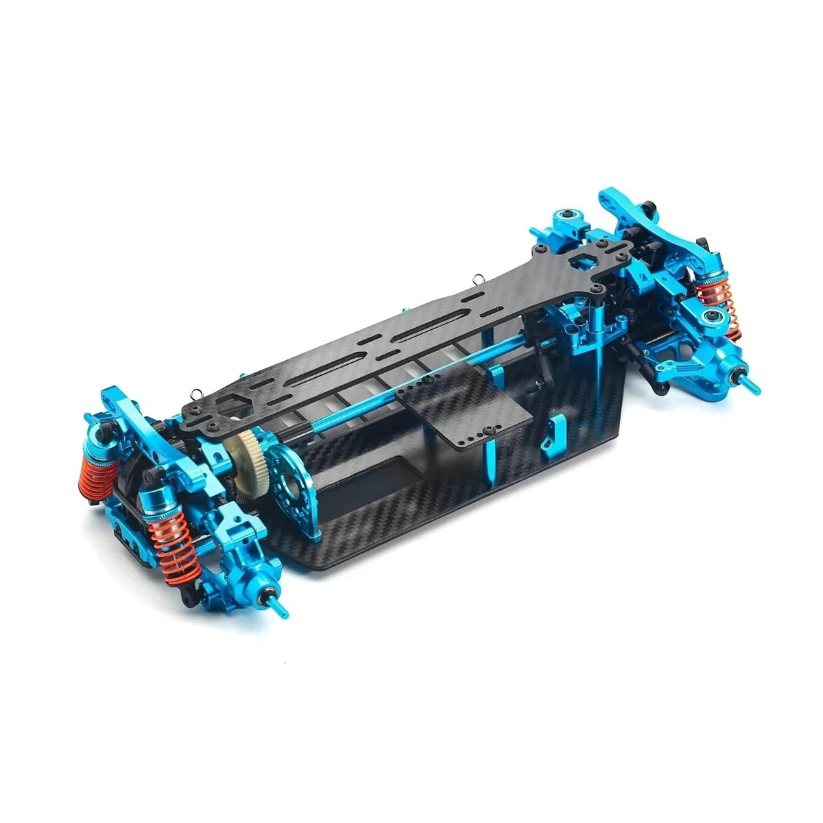 Für Tamiya Für TT02 4WD 1/10 Carbonfaserrahmen Aluminiumlegierung DIY Modell Touring RC Auto On-Road Drift Für Rennwagen Upgrade-Teile-KIT RC Chassis Rahmen