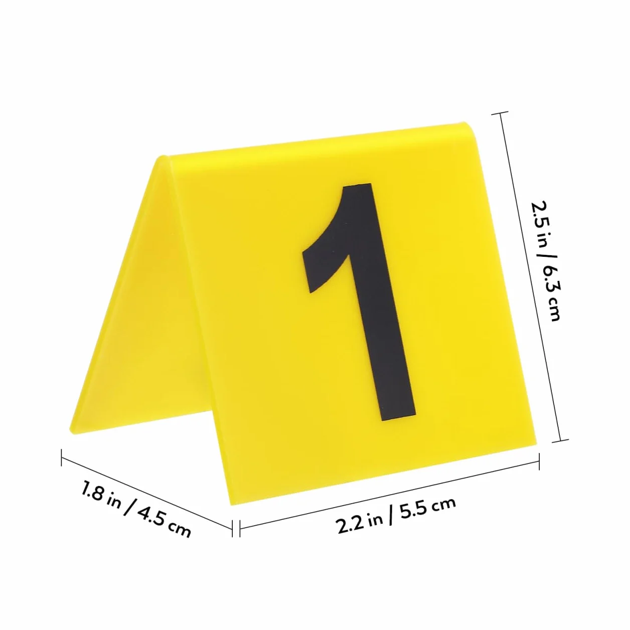 STOBAZA 15 Stück Beweismarker für Detektivspiele, Gelbe Zahlenmarker mit Dreieckigem Design, Szenenmarker für Mystery Party, Escape Room, Rollenspiel, Tischkarten und Foto-Requisiten