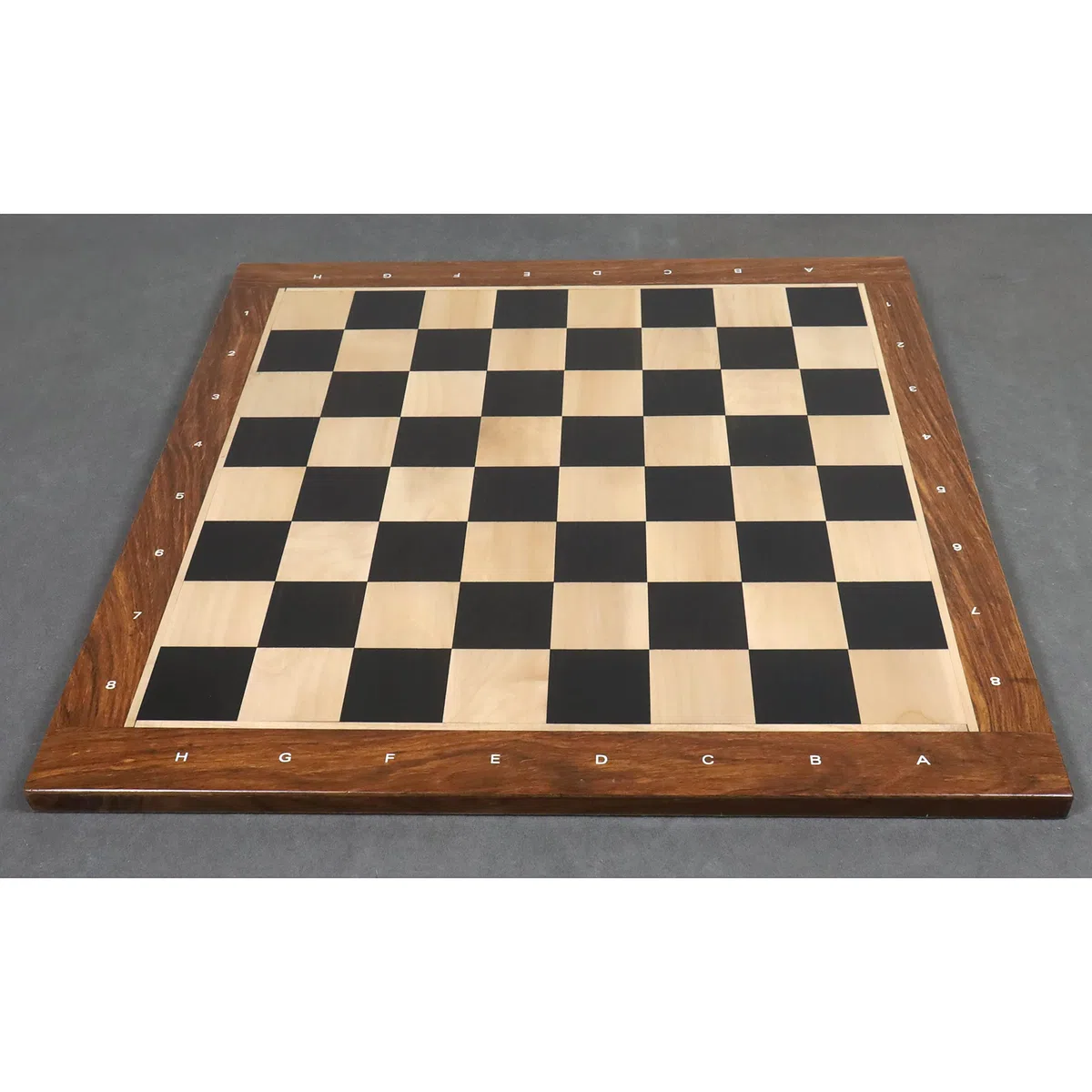 RoyalChessMall-23 Schachbrett aus massivem Ebenholz und Ahornholz 60 mm quadratisch - Algebraische Notation…