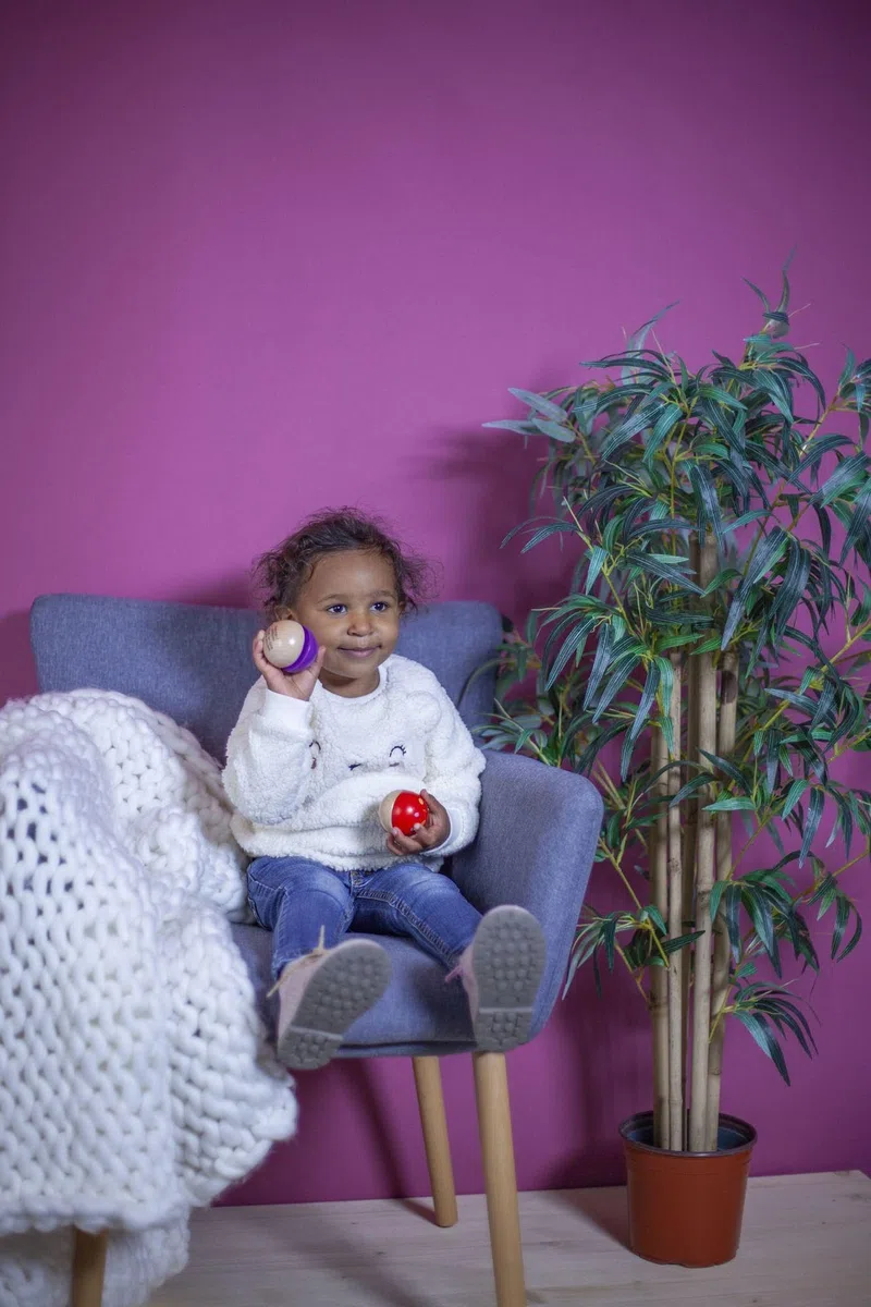 Eichhorn – Klangkugeln – 6 Bunte Holzkugeln mit Sound, die Verschiedene Geräusche Machen, für Kinder und Babys ab 12 Monaten, Holzspielzeug