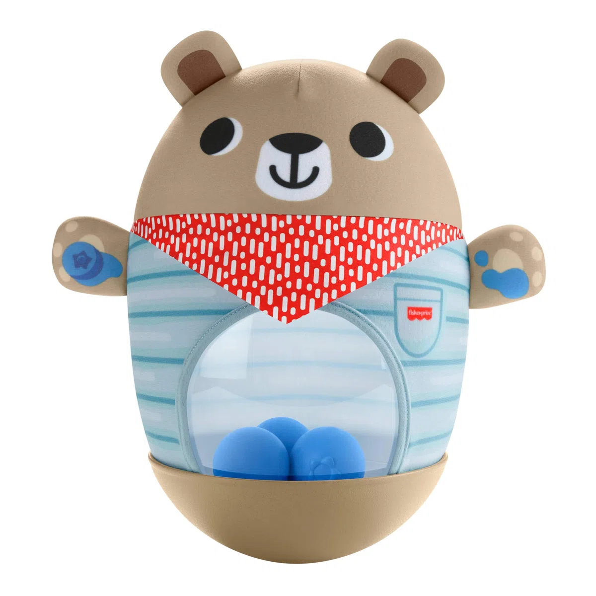 Fisher-Price Babyspielzeug, Camping-Freunde Wackelbär, Wackelspaß zur Entwicklung der Grobmotorik für Babys ab 6 Monaten, JLB83