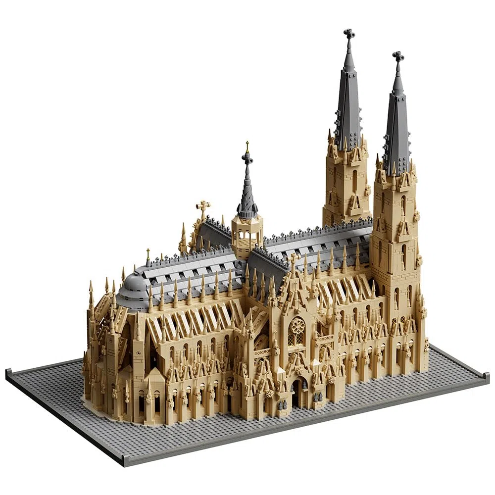 KYLON Architektur Kölner Dom Klemmbausteine Set, B6300B Modular Kirche, 6028 Teile Gotisches Modular Building Modell Bausatz, Sammlerstück für Erwachsene, Mit Originalverpack