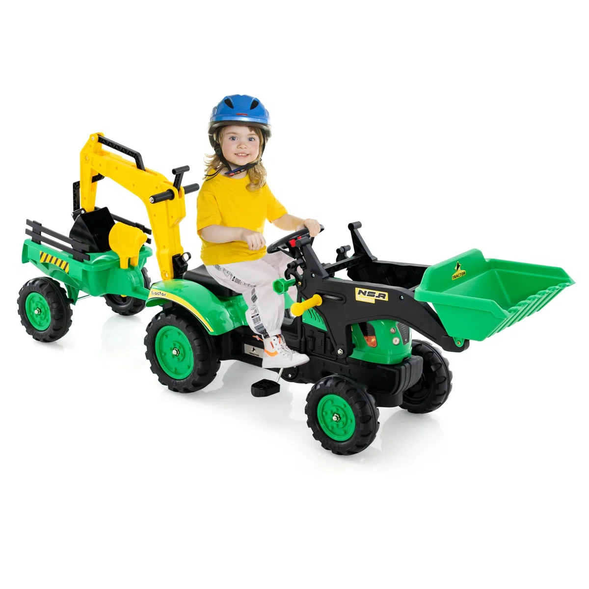 FANTASK Trettraktor ab 3 J., Anhänger & Grabschaufel, bis 35 kg