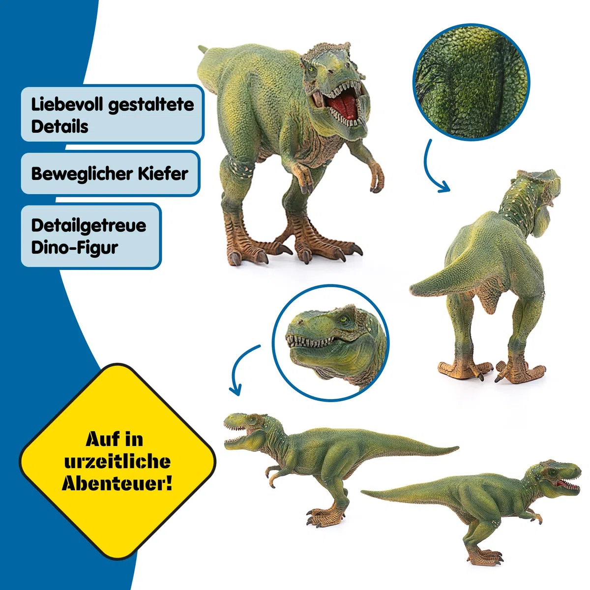 SCHLEICH Dinosaurs | Tyrannosaurus Rex 14525 | detailgetreuer Dino mit beweglichem Kiefer | tolles Geschenk für Mädchen und Jungen Dinosaurier Spielzeug ab 3 Jahre | 28 x 10 x 14 cm