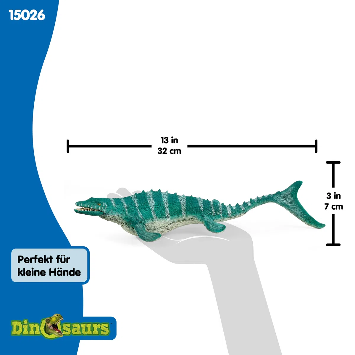 SCHLEICH Dinosaurs | Mosasaurus 15026 | detailgetreuer Dino mit beweglichem Kiefer | hochwertige Figur zum Sammeln | Geschenk für Mädchen & Jungen | Dinosaurier Spielzeug ab 3 Jahre | 32 x 12 x 7 cm