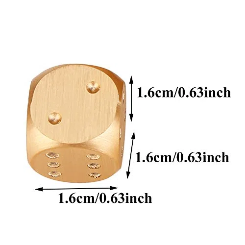 Würfel Set, 5 Stücke Aluminiumlegierung für Tischspiel, Poker Accessoires, Männer Geschenk, für Party, Familienabend und Feiern