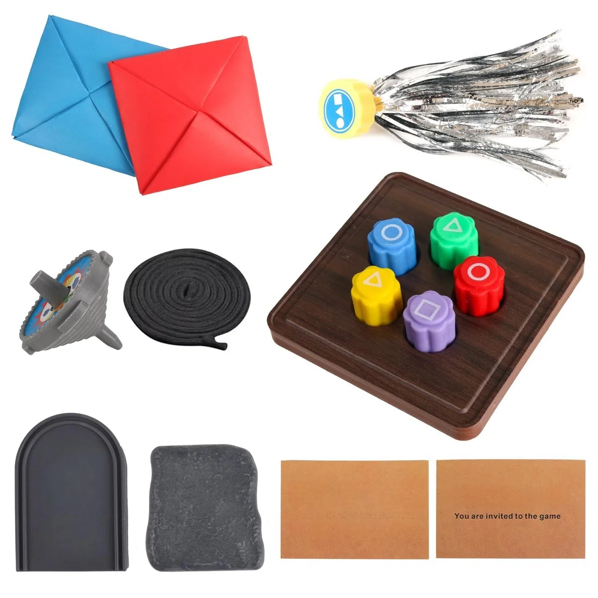 Generisch Gonggi Korean Game Set, Spaßige Traditionelle Koreanische Spiele Wie Jebi Chagi, Gong-gi Und DDAKJI, Perfekt Für Familienreisen, Geschicklichkeitsentwicklung Und Valentinstagsgeschenke