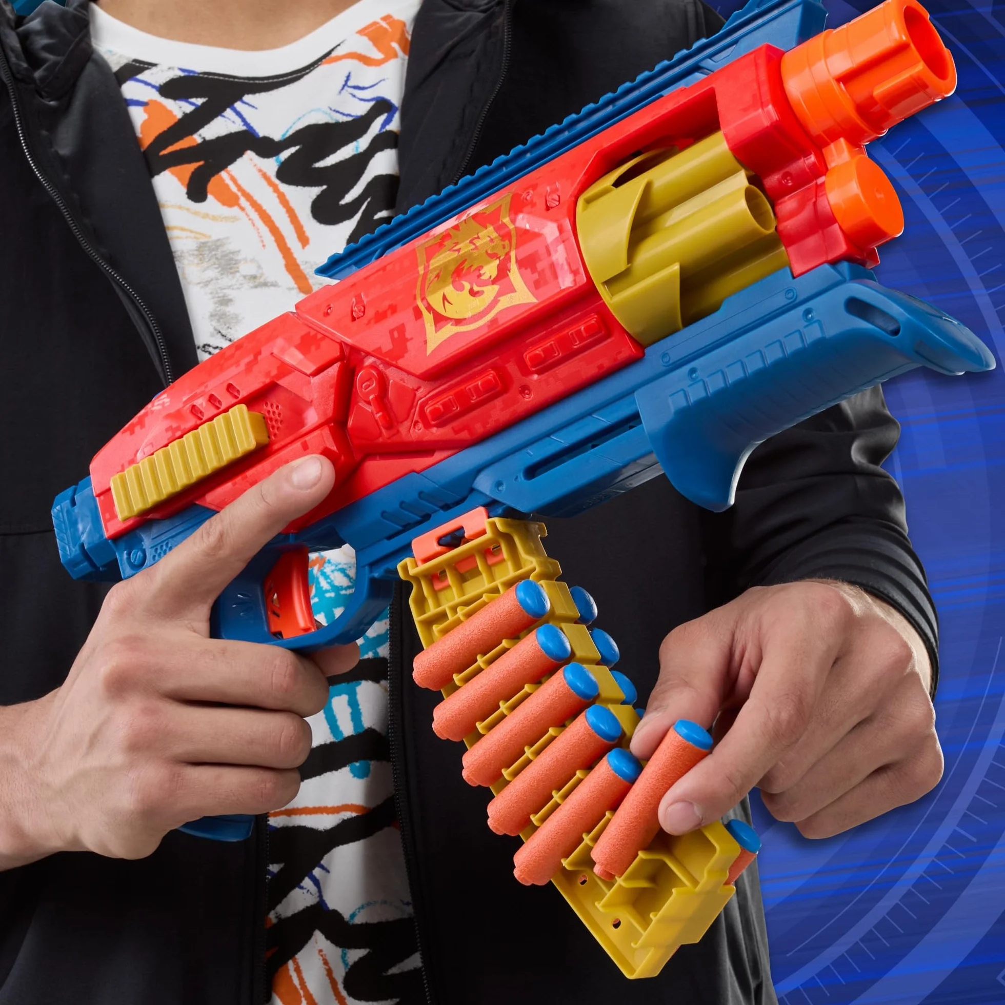 Nerf Loadout Shadowspeed Recon Blaster und 14 N1 Schaumstoff-Darts, Halterung zur Aufbewahrung, Outdoor-Spielzeug mit großer Reichweite und Geschwindigkeit, aktivität für Kinder ab 8 Jahren