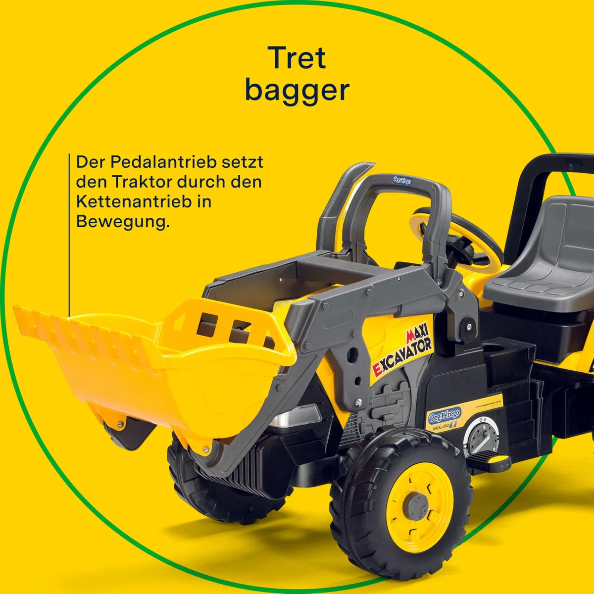 Peg Perego IGCD0552 Bagger mit Pedalen und Maxi-Schaufel