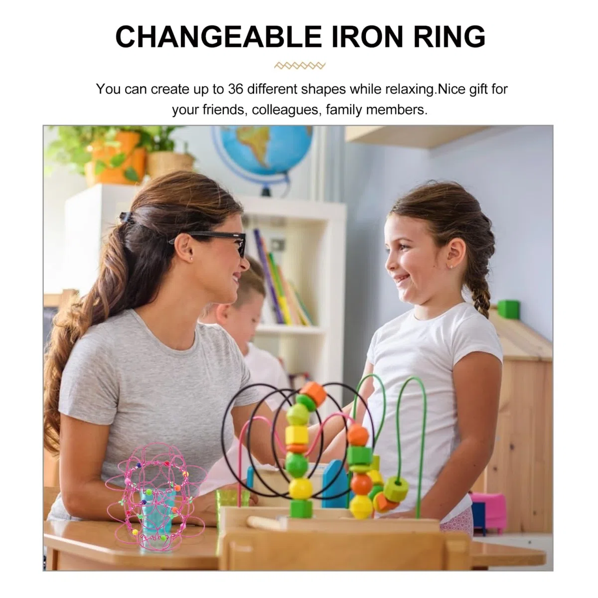 ifundom 8stücke Mandala Zauberblumen-körbe Variationen Für Kreative Spielideen Bunte Eisenring-Ornamente Für Pädagogisches Spielzeug Für Zuhause Und Partys