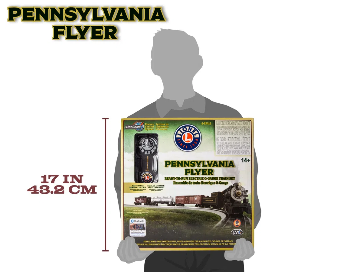 Lionel Pennsylvania Flyer LionChief 5.0 0-8-0 O Güterzug-Set mit Bluetooth-Funktion