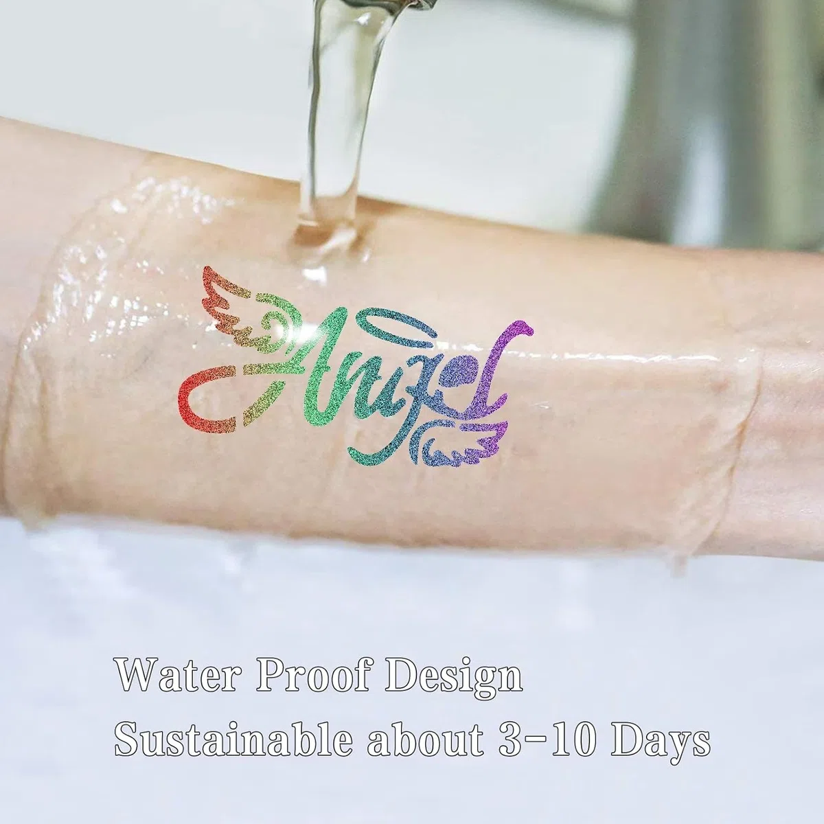 Glitzer Tattoo Set Kinder,41 Farben Glitzertattoos Mädchen, 215 Strasssteine 204 Schablonen 3 Kleber 5 Pinsel, Wasserfeste Temporäre Tattoos für Kinder,Mädchen,Party,Geschenk für Kinder Weihnachten