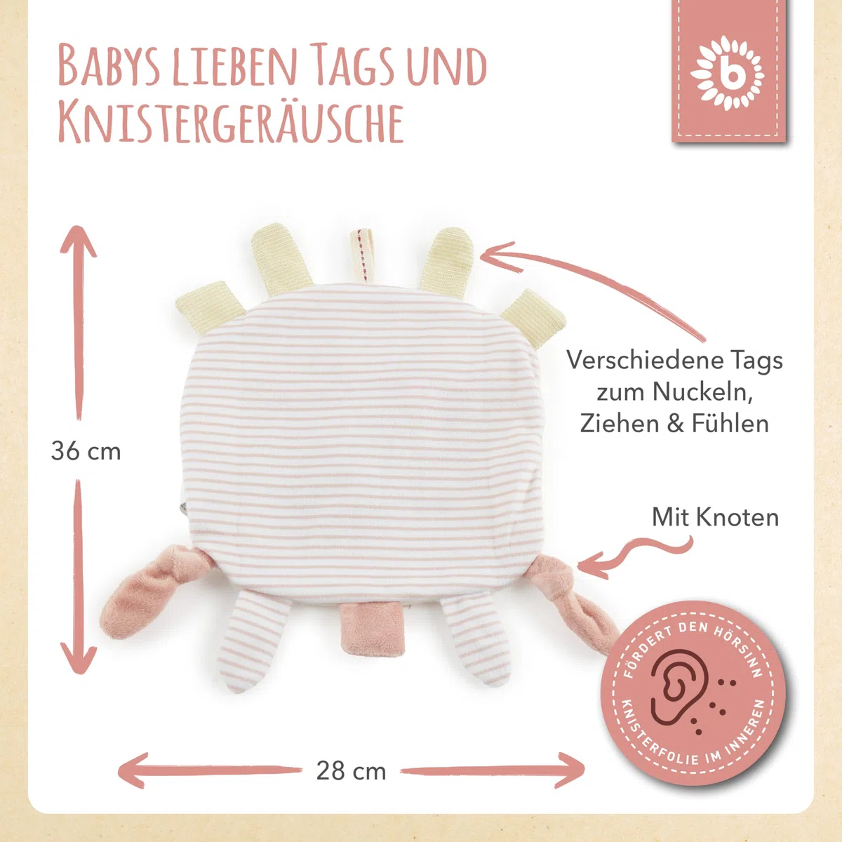 Bieco Reh Ella Knisterplüsch | Kuscheltier Baby