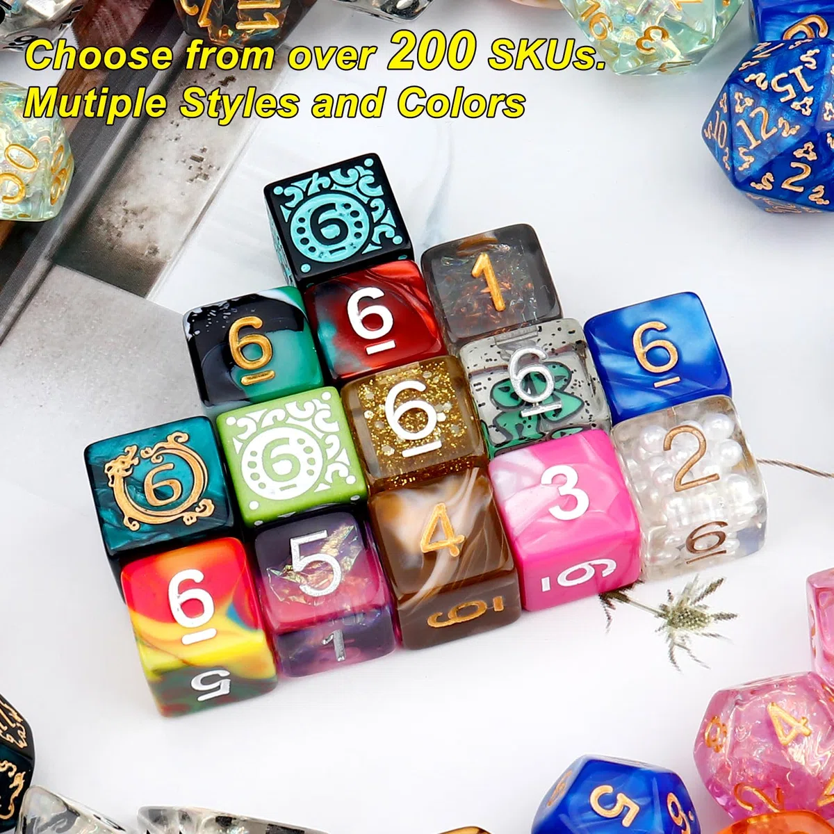 Haxtec Mystery Würfel Set mit Drachenauge DND Würfel Tasche Polyeder D&D Würfel Beutel für Münzen und Dungeons und Drachen Zubehör DND Geschenk