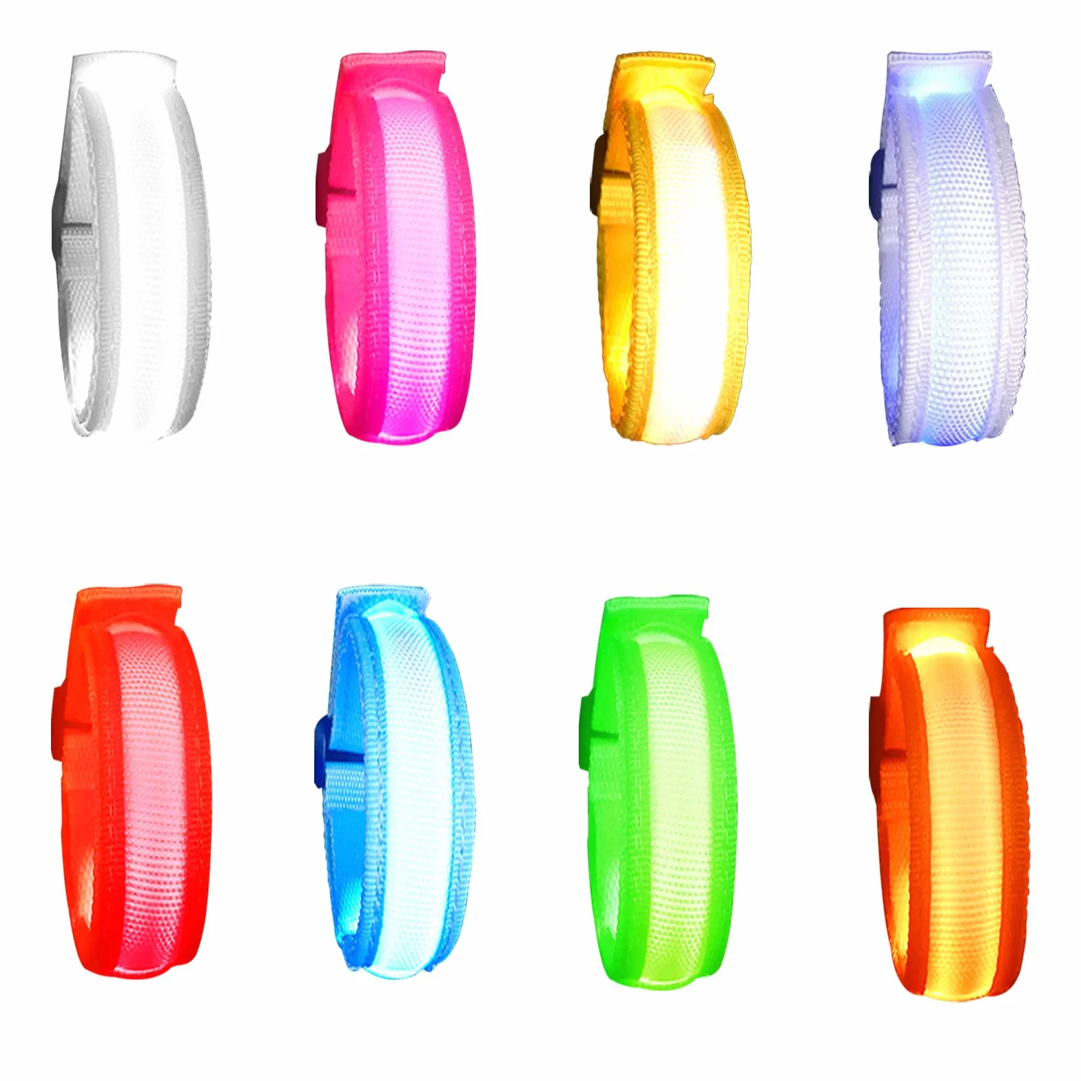 Leuchtarmbänder, 8 Stück LED Blinkende Armbänder, Leuchtarmband Dunkles Partyzubehör, LED Leuchtspielzeug, Armbänder Glühen in der Dunklen Party Mitgebsel Geburtstag