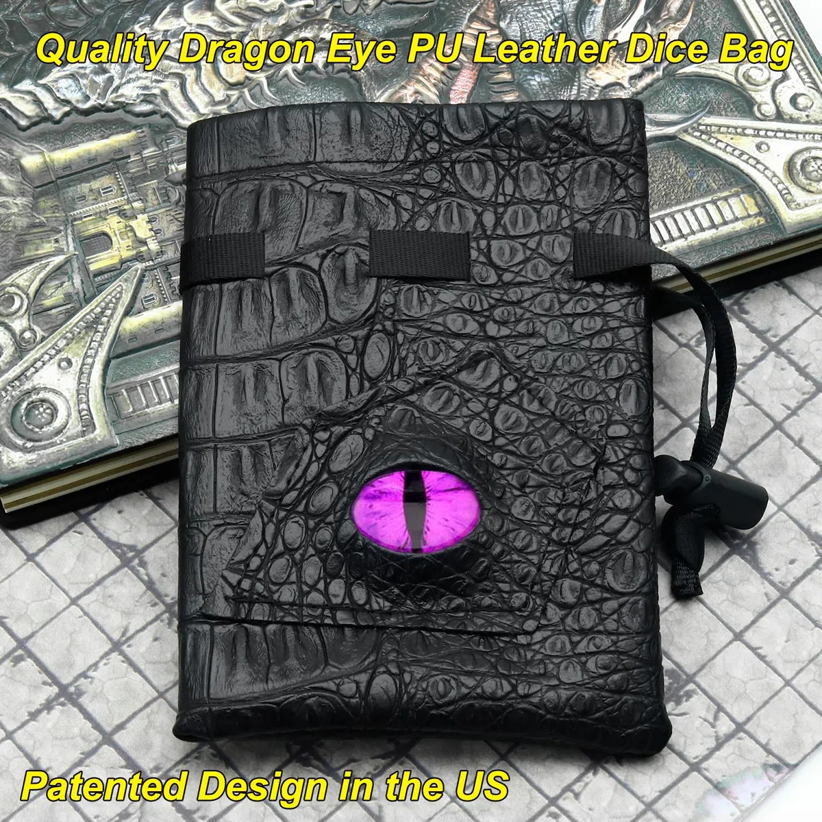 Haxtec Mystery Würfel Set mit Drachenauge DND Würfel Tasche Polyeder D&D Würfel Beutel für Münzen und Dungeons und Drachen Zubehör DND Geschenk