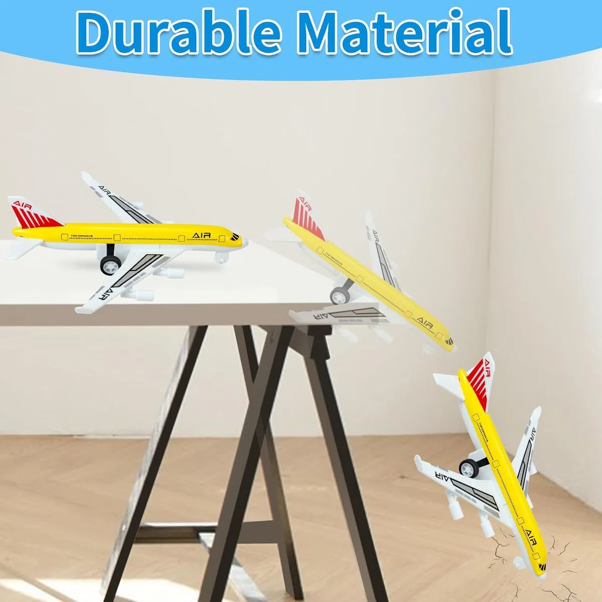 Flugzeug Spielzeug 4 Pcs, Metall Pull Back Flugzeug Spielzeug für 3 4 5 6 Jahre Jungen Mädchen, Diecast Flugzeuge Modelle, Geschenke für 6 jahrlge Jungen Kinder