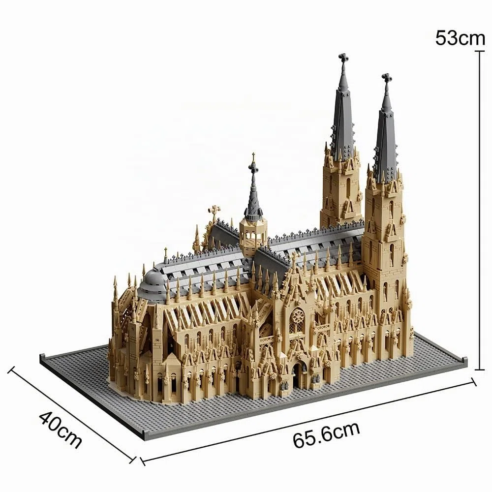 KYLON Architektur Kölner Dom Klemmbausteine Set, B6300B Modular Kirche, 6028 Teile Gotisches Modular Building Modell Bausatz, Sammlerstück für Erwachsene, Mit Originalverpack