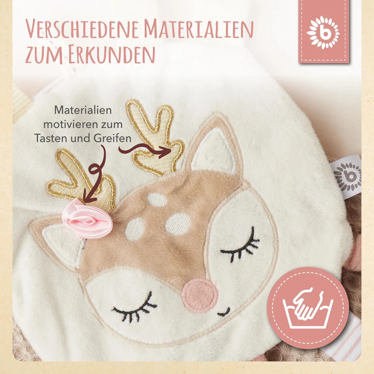 Bieco Reh Ella Knisterplüsch | Kuscheltier Baby