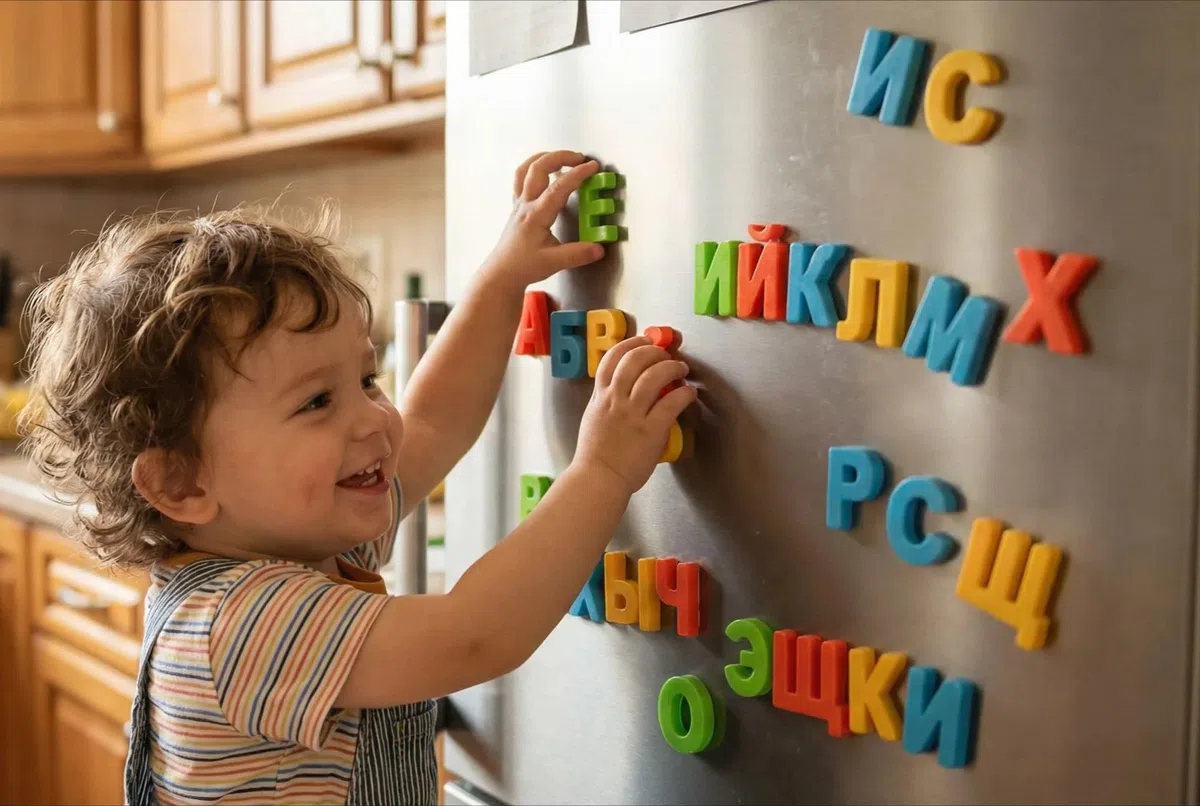 BOHS Magnetische Russische Alphabet Buchstaben Lernspielzeug für Kinder - Kühlschrankmagnete Haus Dekoration - Doppelpack für zusätzliche Buchstaben