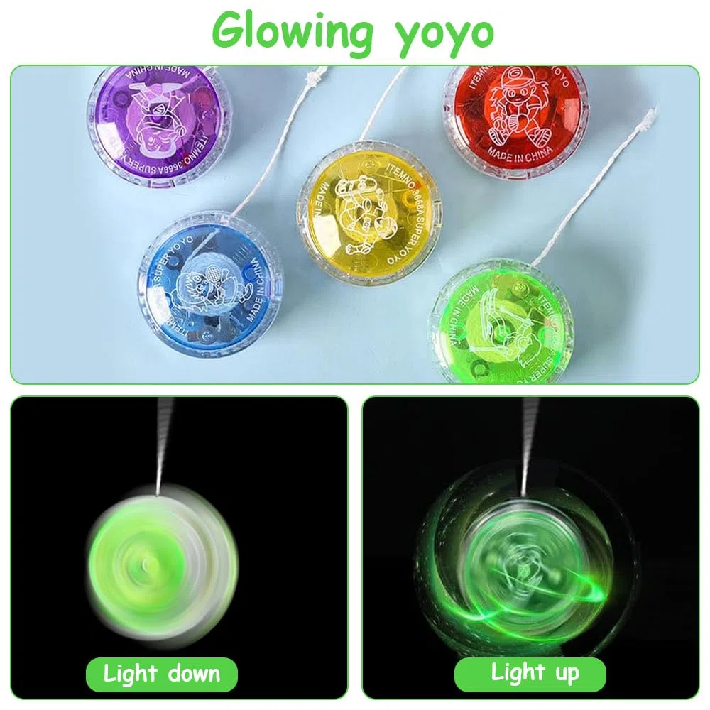 LED Licht YoYo, Responsive yoyo für Kinder, 15 Stück JoJo Kinder, Leuchten Yoyos für Kind, Professionelles Yoyos, für Kind und Anfänger, Yo-yo für Geburtstagsgeschenke, Partys und Feiern