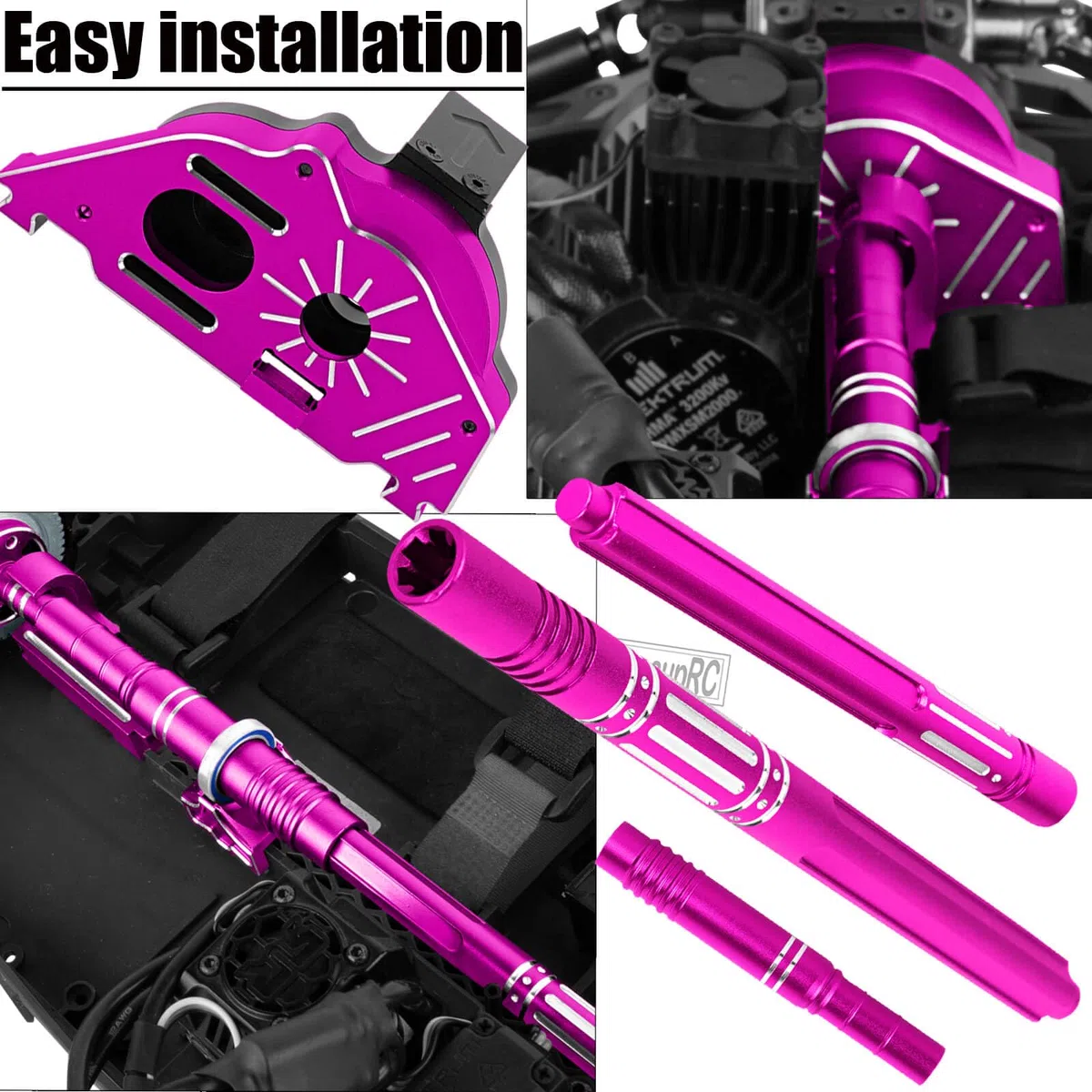 RC Shocks&Arms&Caster Blocks Hubs & 25T Direct Mount Servo Saver & Steering Bellcranks & CVD & Support & Gear & Center Drivesshafts & Turnbuckles Links Parts for 1/10 Big Rock 4X4 V3 3S BLX,