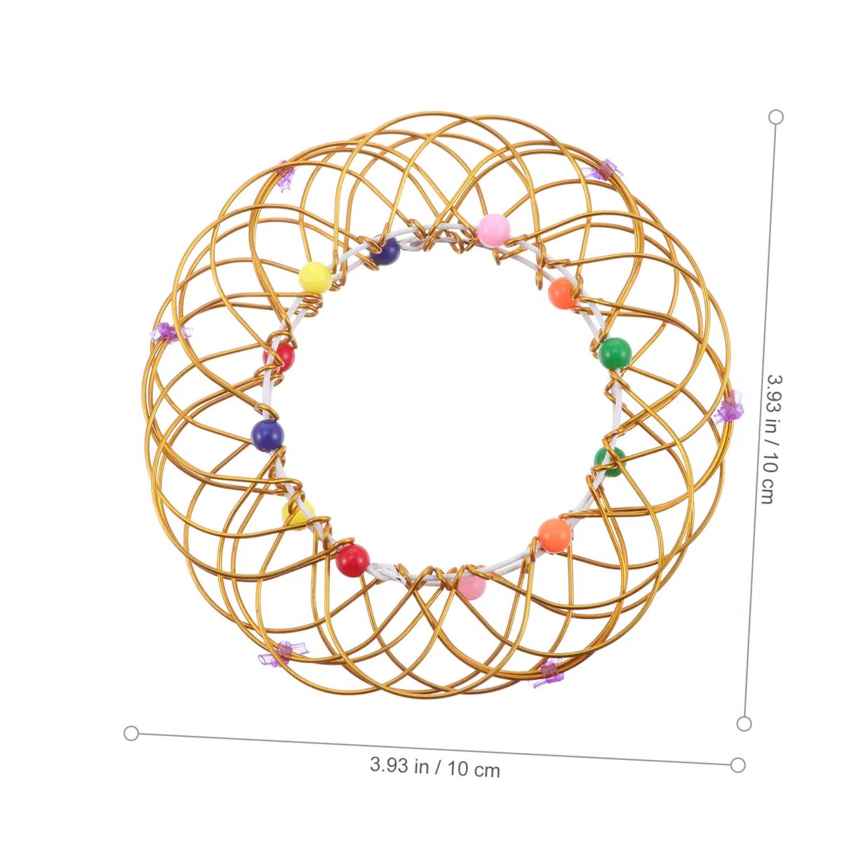 SOLUSTRE 4 Stück Mandala Blumenkorb Draht Für Blumenkörbe Neuheit Mandala Spielzeug Gehirn Blumenringe Spielzeug spielzeugkorb Lehrreich Eisen Rotieren Armbinde Flexibel Violett