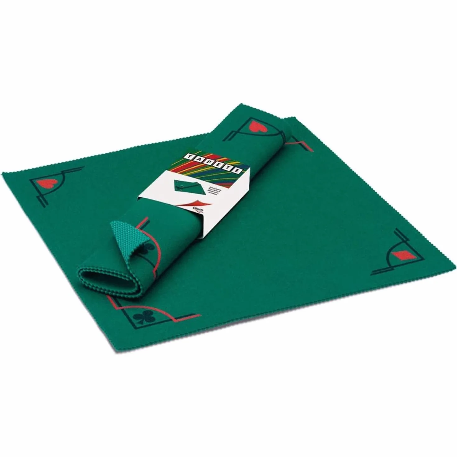 Cayro – Matte mit Rutschfester Unterseite – 50 x 50 cm – Zubehör für Brettspiele – ideal für Poker, Karten oder Würfel – bis zu 4 Spieler – grün