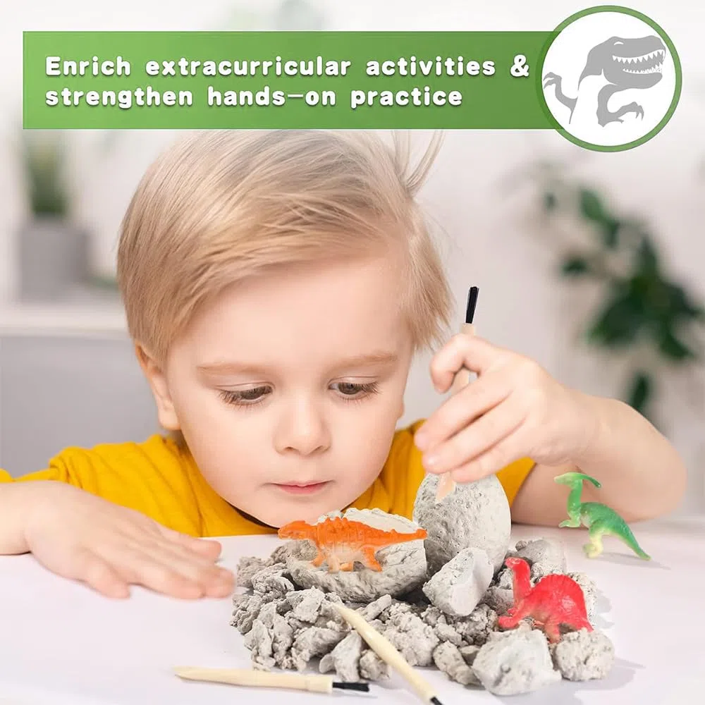 Dino Eier zum Ausgraben,12 Stück Dinosaurier Eier zum Ausgraben Einzeln,Dinosaurier Spielzeug Ausgrabung,Dino Ei Spielzeug,Dino Ausgrabungsset für Kinder ab 6+,Archäologie Spiel für Jungen Mädchen