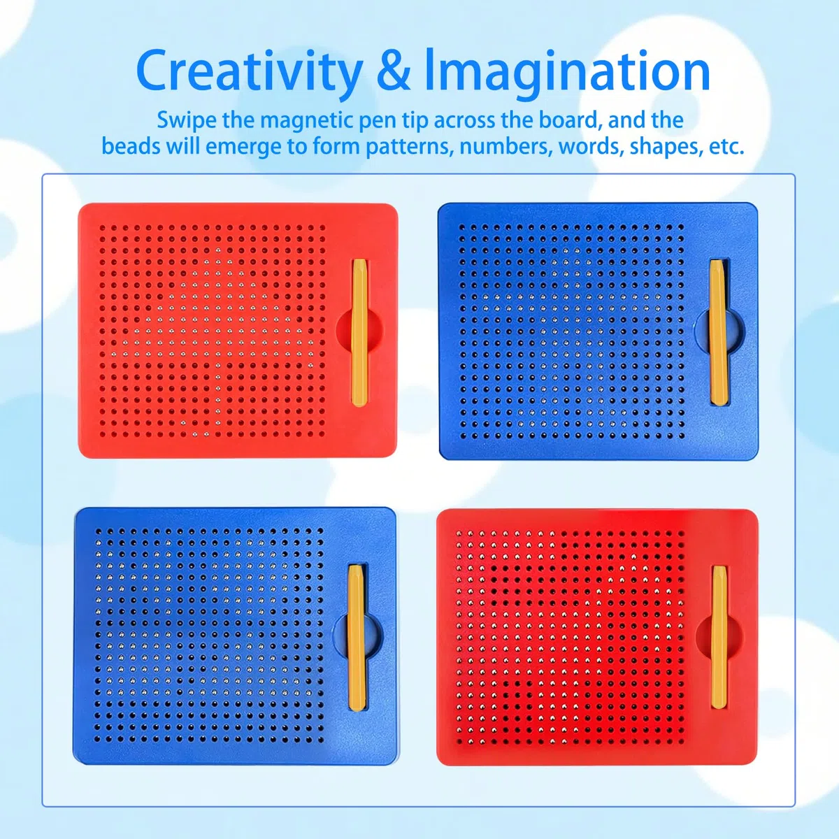 Magnetische Zeichenbretter Magnettafel Kinder, 2 Stück Magnetische Zeichentafel mit Stift, Magnetspiel für Kinder, Magnetspiel Maltafel Geburtstag Geschenk für Kinder ab 3 Jahre Schul Familie