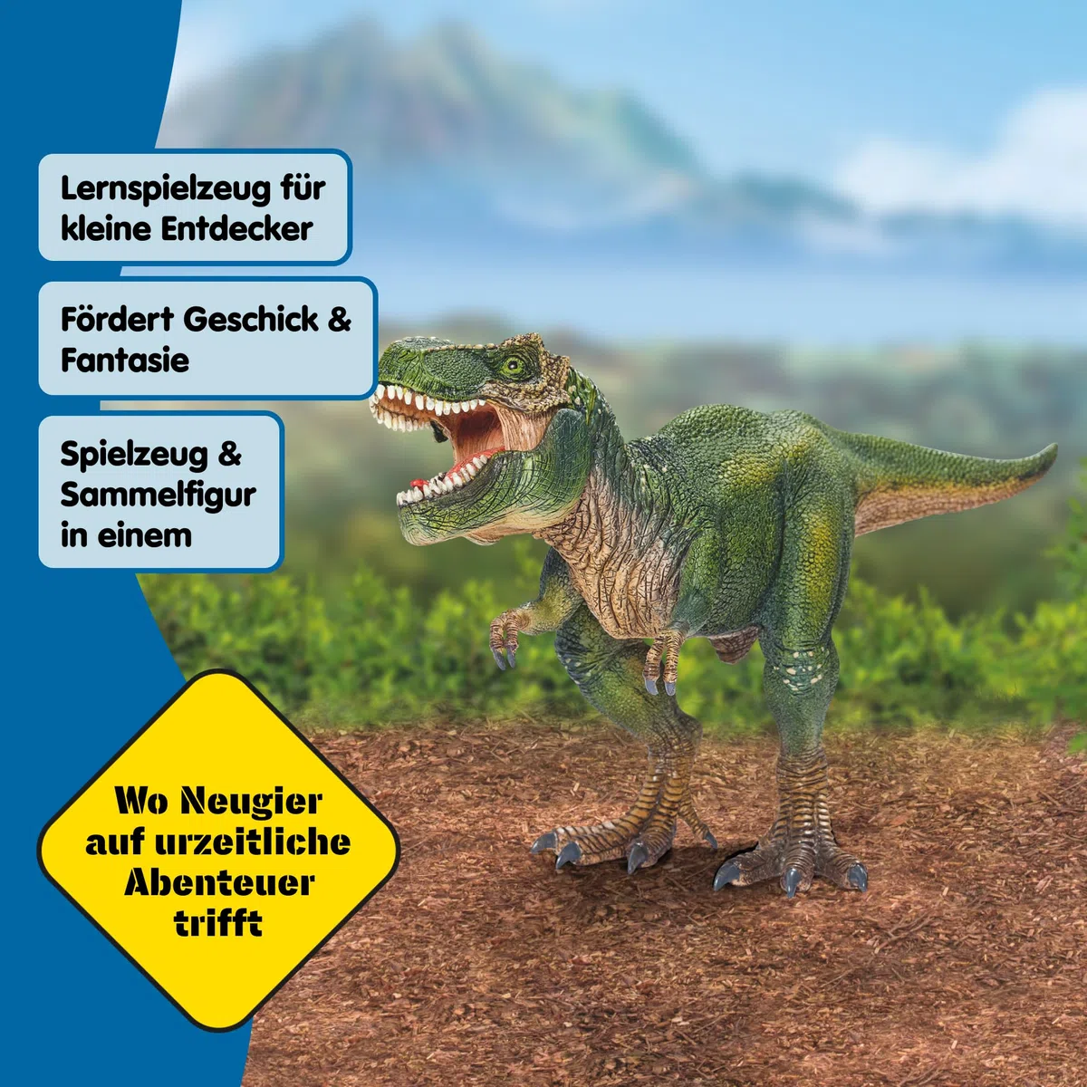 SCHLEICH Dinosaurs | Tyrannosaurus Rex 14525 | detailgetreuer Dino mit beweglichem Kiefer | tolles Geschenk für Mädchen und Jungen Dinosaurier Spielzeug ab 3 Jahre | 28 x 10 x 14 cm