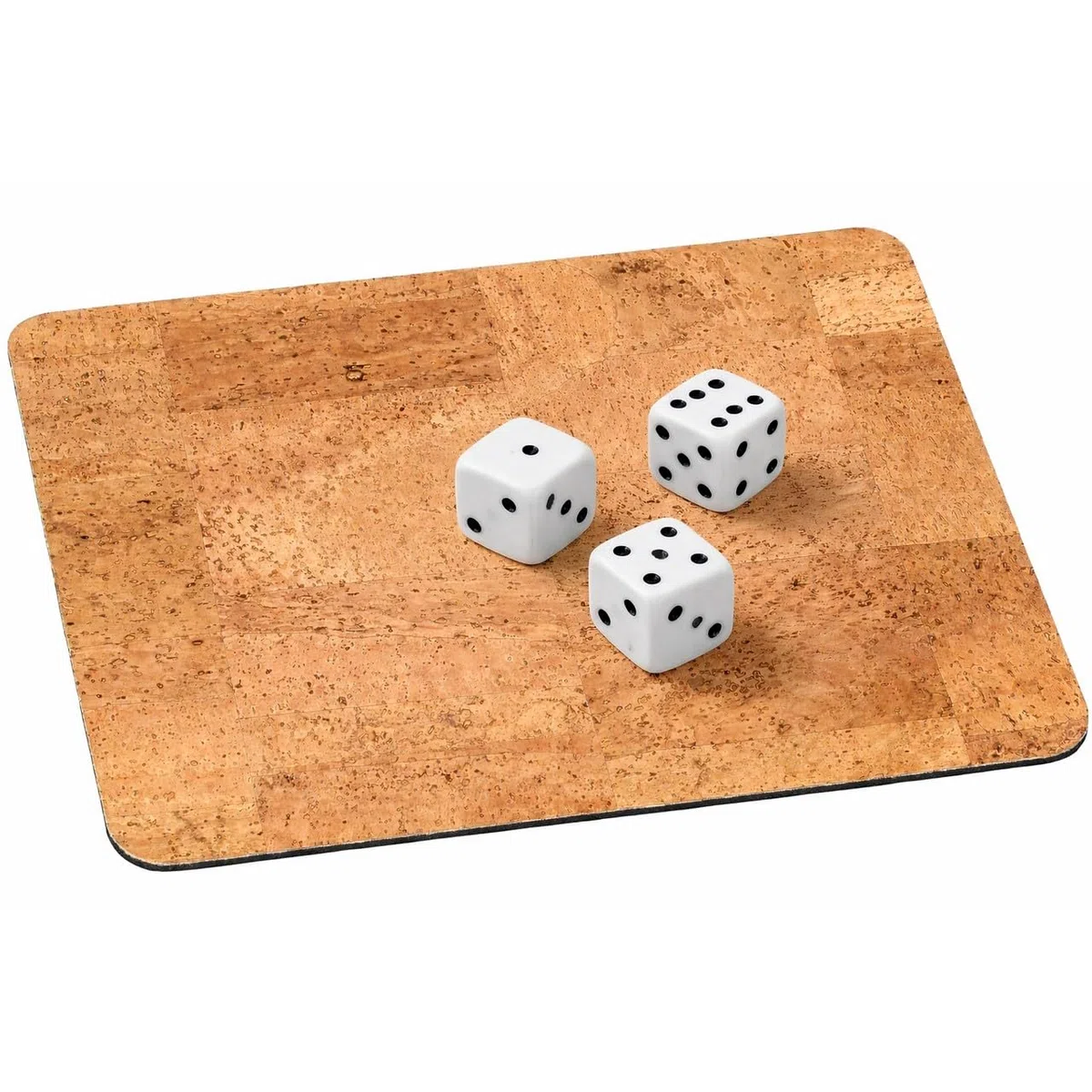 Würfelunterlage aus Kork | Größe: 26x21x0,5 cm | rutschfeste Korkmatte für Würfelspiele, Gesellschaftsspiele und Pen & Paper | robust & langlebig | angenehme Haptik | Made in Portugal