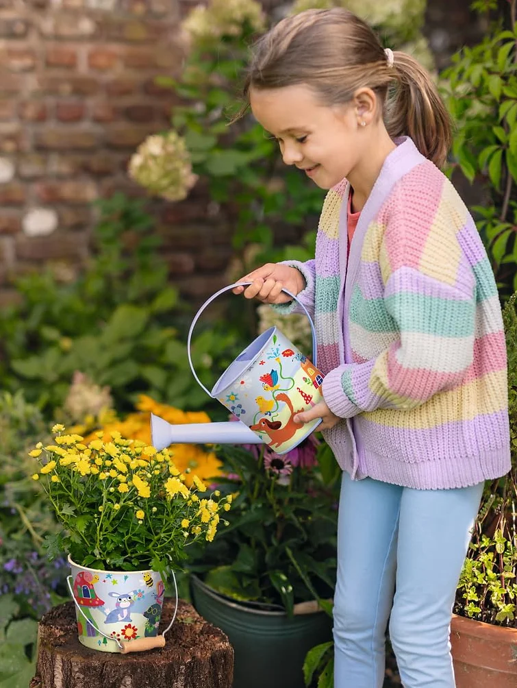 Moses. Mein Zaubergarten Eimer, Kinder-Eimer aus Metall mit Holzgriff für Garten, Sandkasten & Spielplatz, Spieleimer zum Sammeln & Buddeln, Outdoor-Spaß ab 3 Jahren