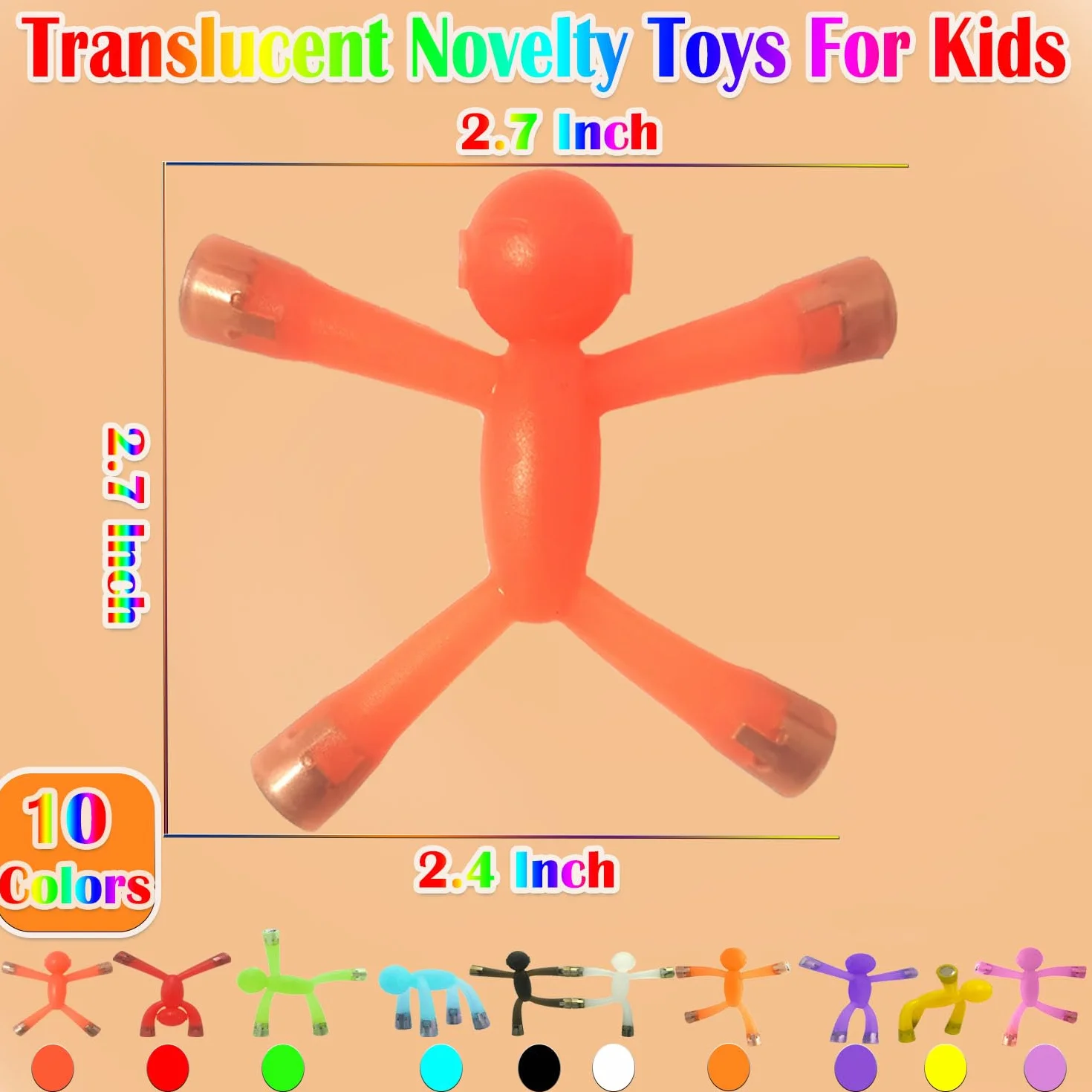 JRD&BS WINL Mini Magnetische Figuren Spielzeug für Kinder Spielzeugmagnete Spiel Kühlschrank Magnete Männchen Reisespielzeug für Kinder 10 Pcs Gummi Magnet Spielzeug für 3-12 Jahre alt (Transparent)