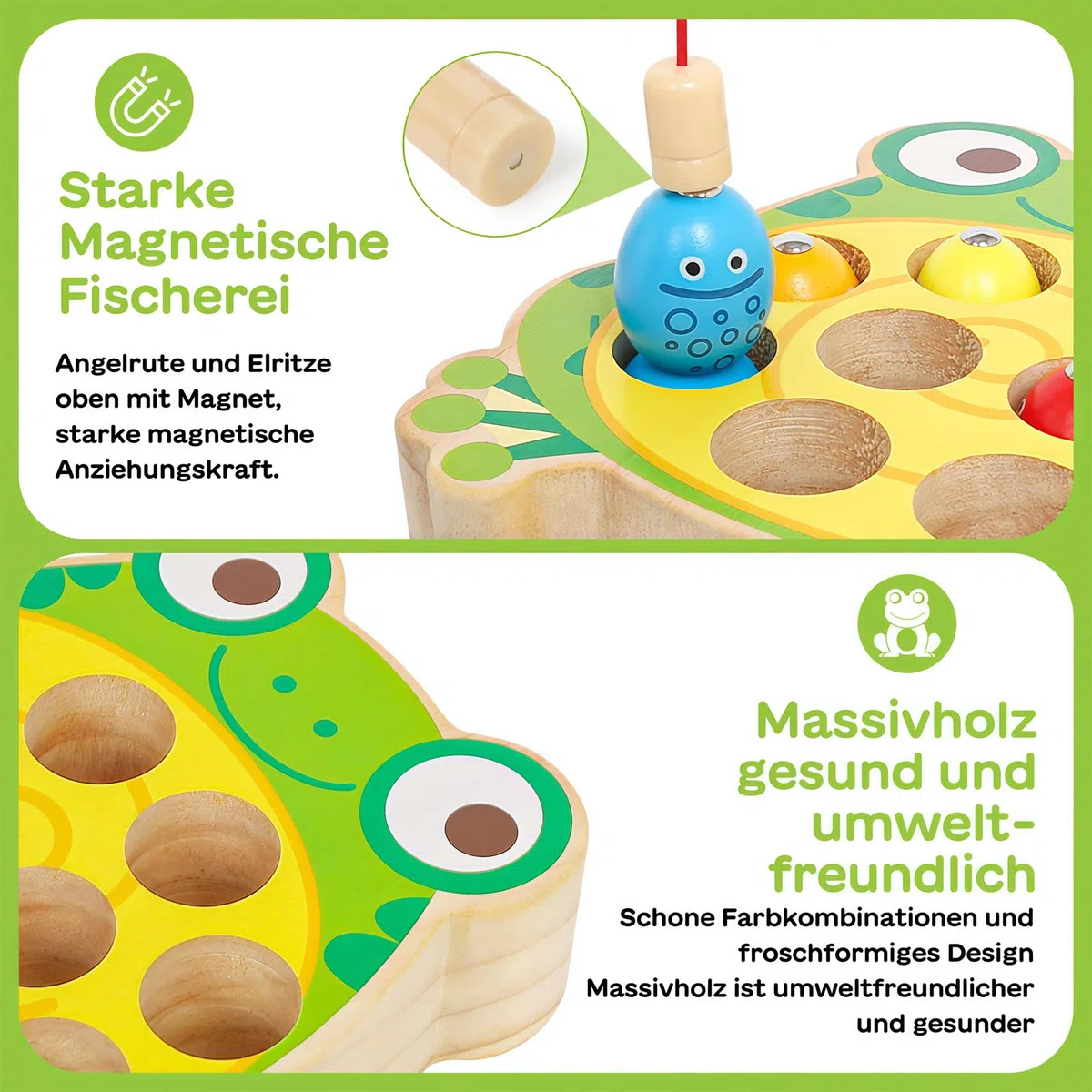 Spielzeug Ab 3 4 5 Jahre,Holz Magnetisches Angelspielzeug Holzspielzeug Für Kinder Montessori Motorikspielzeug,Montessori Spielzeug Geschenk Für Junge Und Mädchen