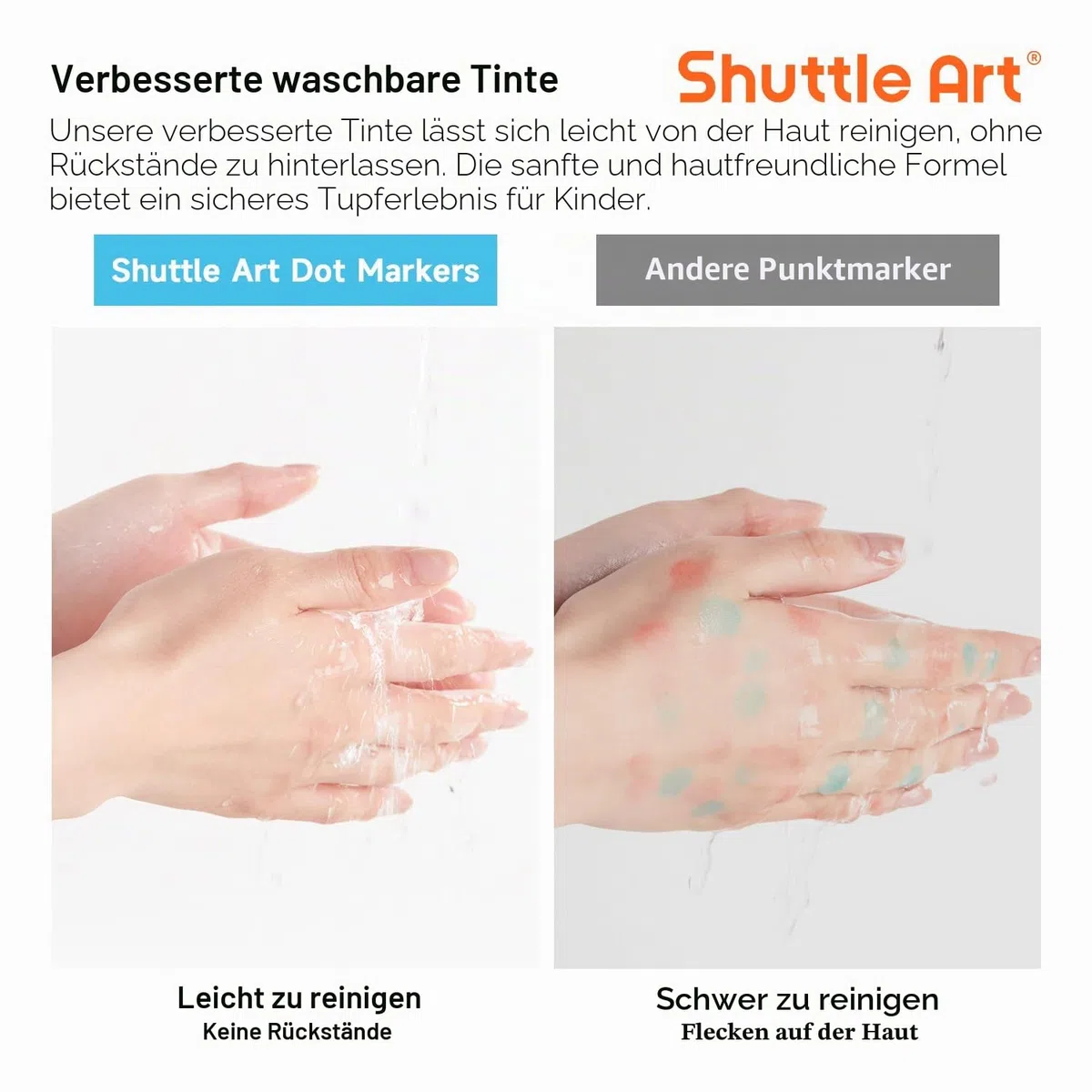 Shuttle Art 15 Glitzer Dot Markers, Kinderstifte auswaschbar, Bingo Marker, Stempelstifte für Kinder zum Malen & Bingo Painting Set, Bingo Dabber Pen mit ungiftiger Wasserbasis Tinte, Punkt Marker Set
