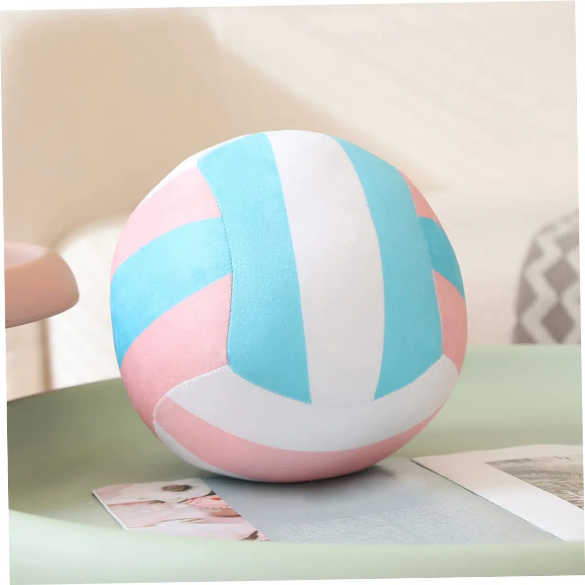 TOYANDONA Plüsch Volleyball Kissen Spielzeug für Mädchen Weiches Volleyball Dekor für Teenagerzimmer für Volleyballliebhaber und Strandliebhaber