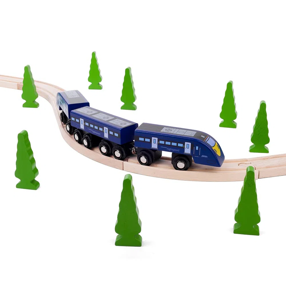 Bigjigs Rail Hochgeschwindigkeitszug Eins – Kompatibel mit Anderen großen Eisenbahnmarken