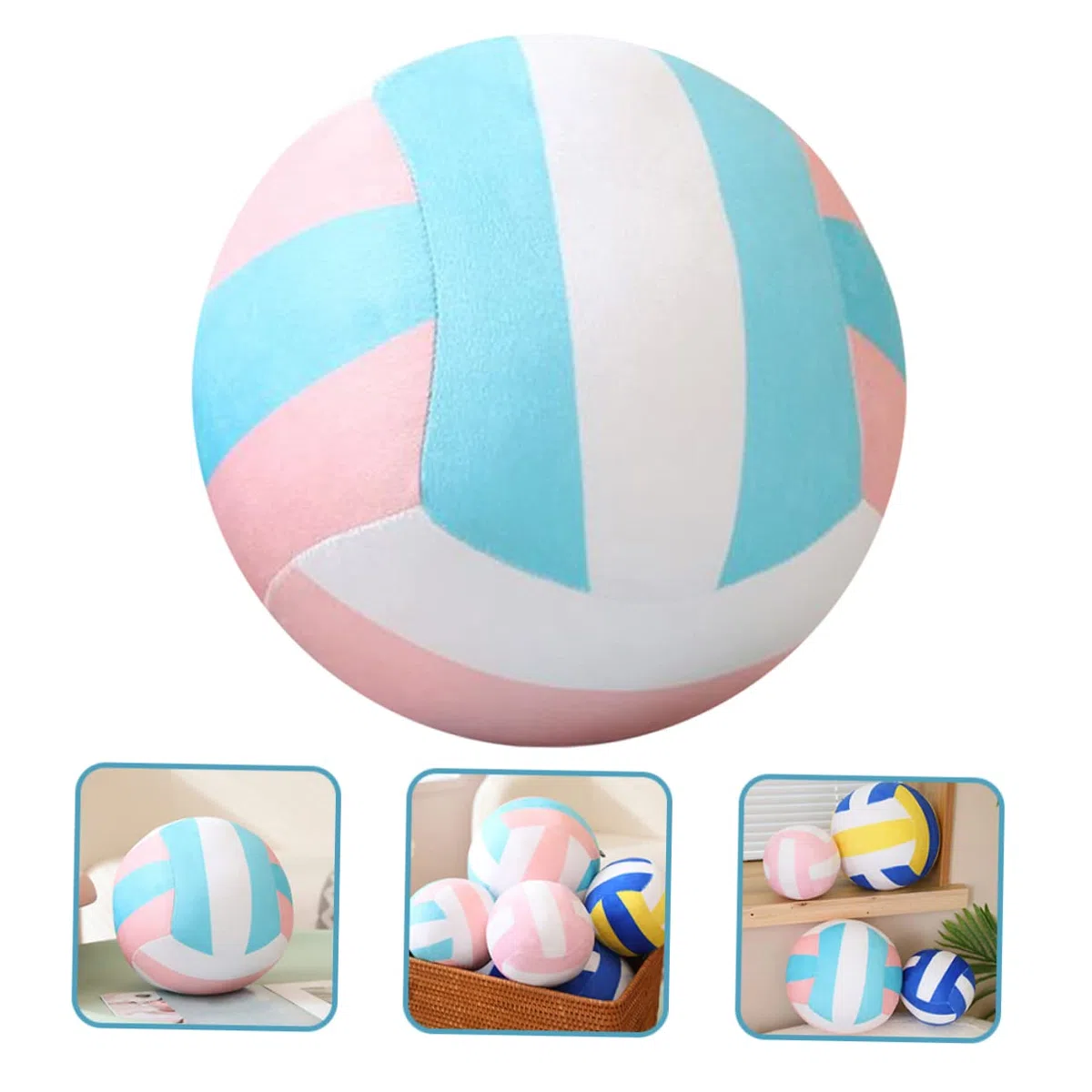 TOYANDONA Plüsch Volleyball Kissen Spielzeug für Mädchen Weiches Volleyball Dekor für Teenagerzimmer für Volleyballliebhaber und Strandliebhaber
