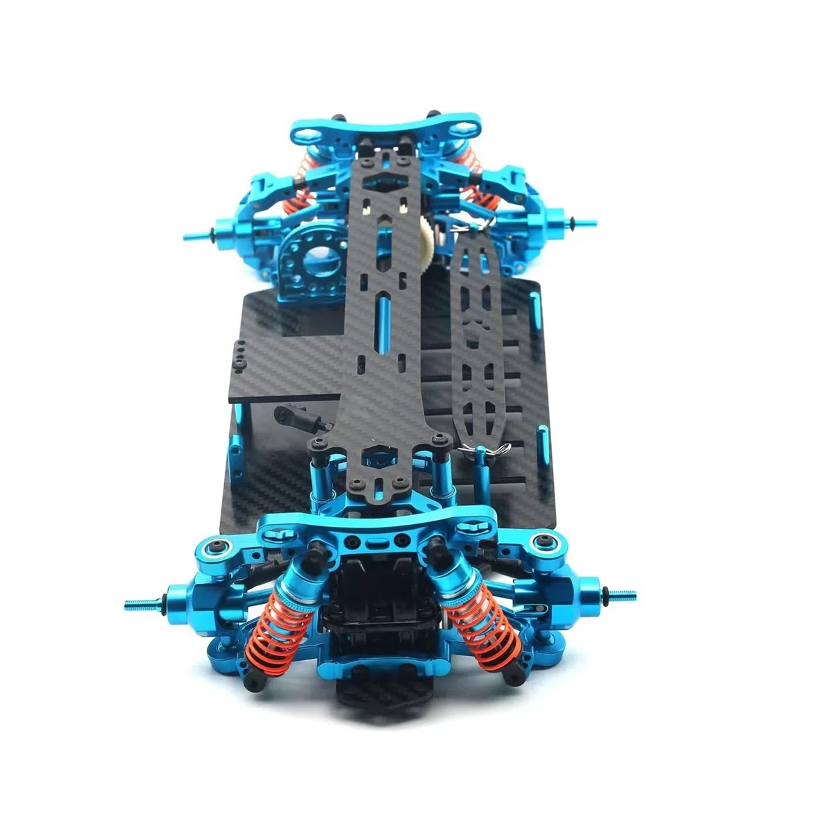 Für Tamiya Für TT02 4WD 1/10 Carbonfaserrahmen Aluminiumlegierung DIY Modell Touring RC Auto On-Road Drift Für Rennwagen Upgrade-Teile-KIT RC Chassis Rahmen