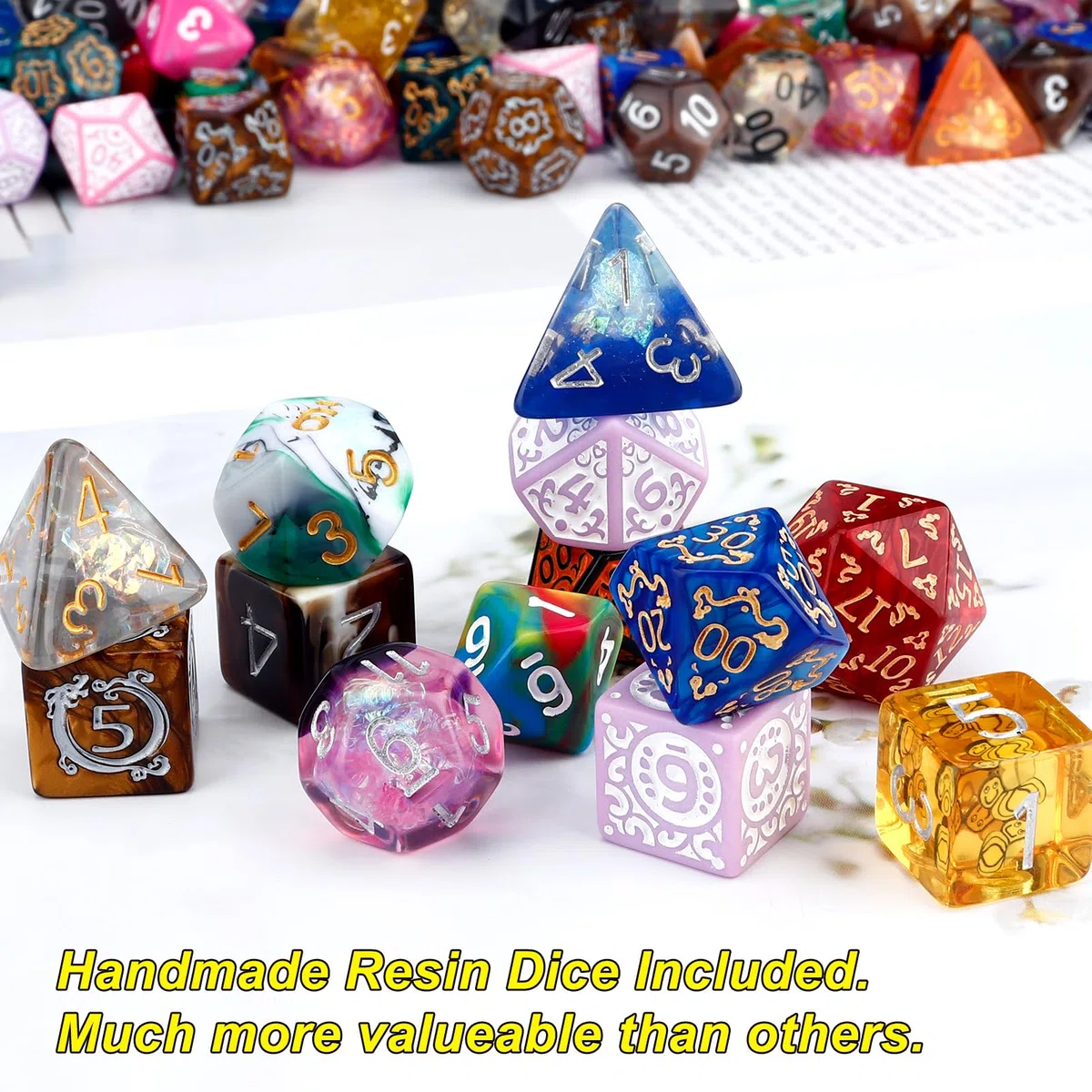 Haxtec Mystery Würfel Set mit Drachenauge DND Würfel Tasche Polyeder D&D Würfel Beutel für Münzen und Dungeons und Drachen Zubehör DND Geschenk