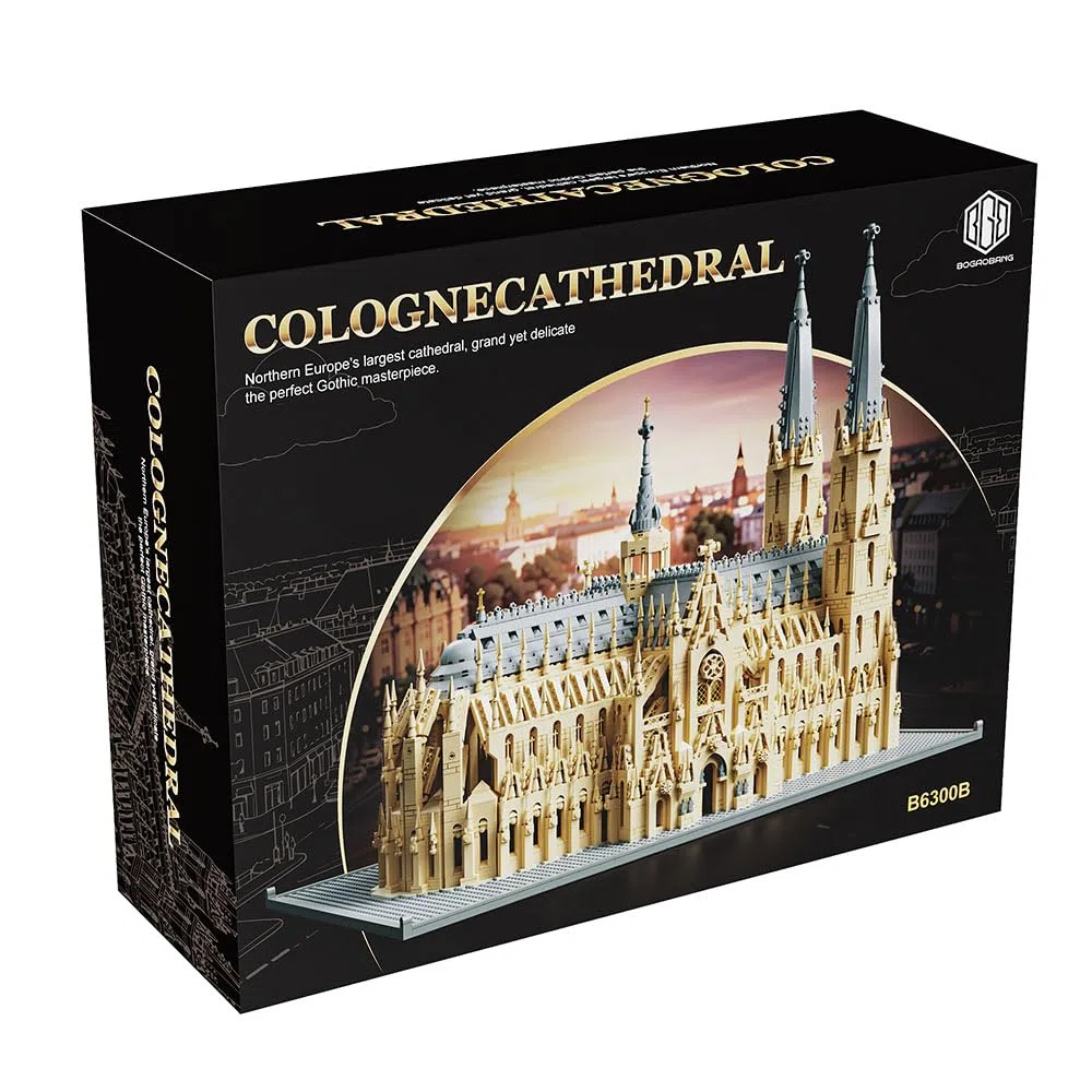 KYLON Architektur Kölner Dom Klemmbausteine Set, B6300B Modular Kirche, 6028 Teile Gotisches Modular Building Modell Bausatz, Sammlerstück für Erwachsene, Mit Originalverpack