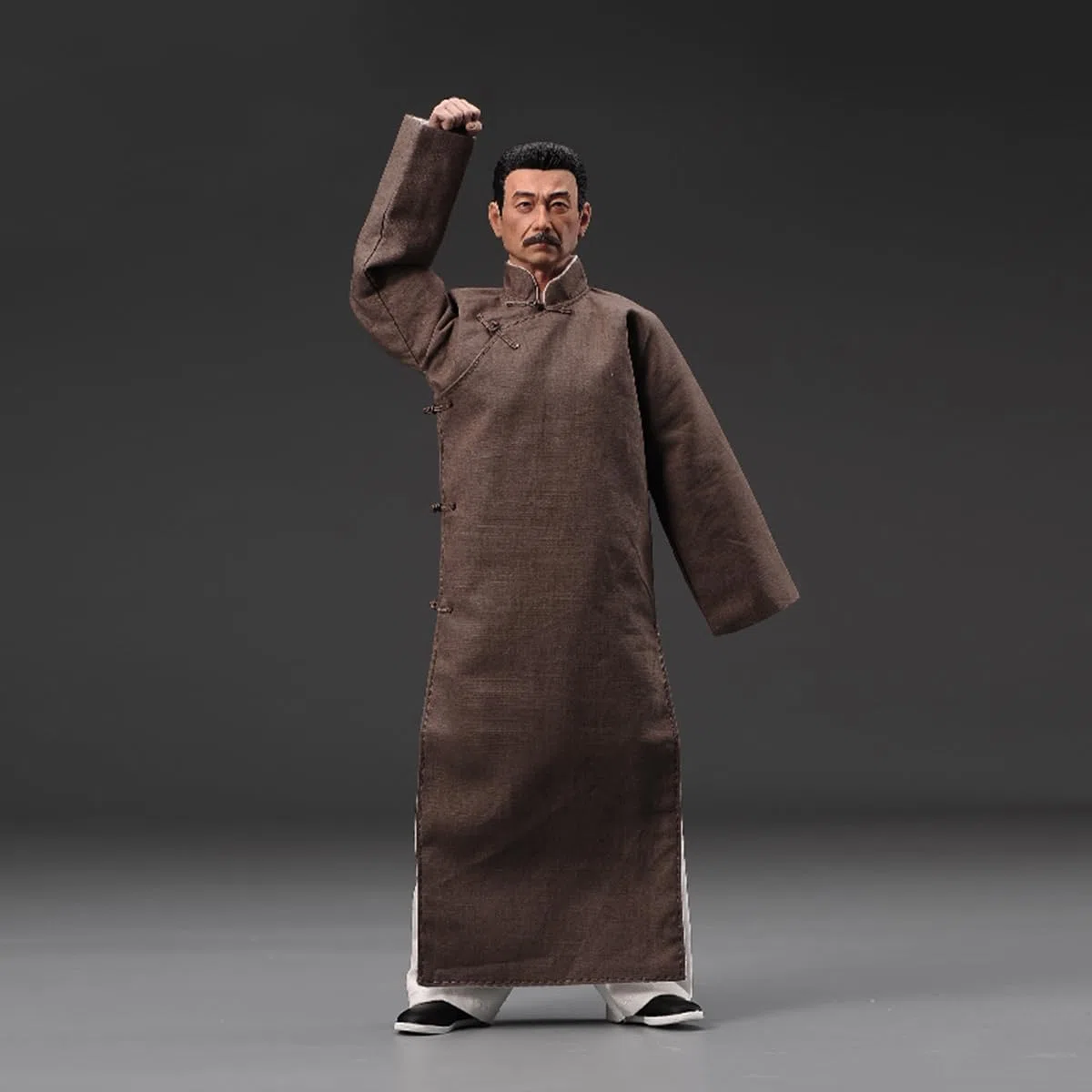 1/6 Scale Mann ActionFigurn Kopf&Body&Kleidung Set Miniature Figur Collectible 12inch Flexible Man's Models Chinese Celebrities Writer Zhou Shuren LuXun militär Durable Body(Grey)