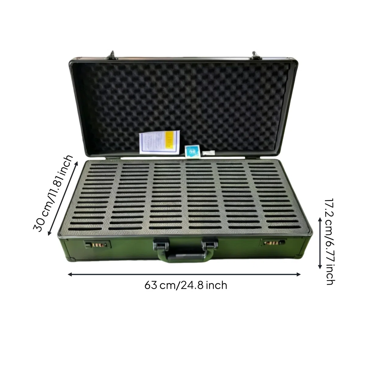 Kartenaufbewahrungskoffer Sammelkarten Box Etui Koffer Hülle mit Tragbarem Design Und Innenfächern für Schutz Transport, 3 Kartenfächer + 45 Steckplätze Mit Zahlenschloss