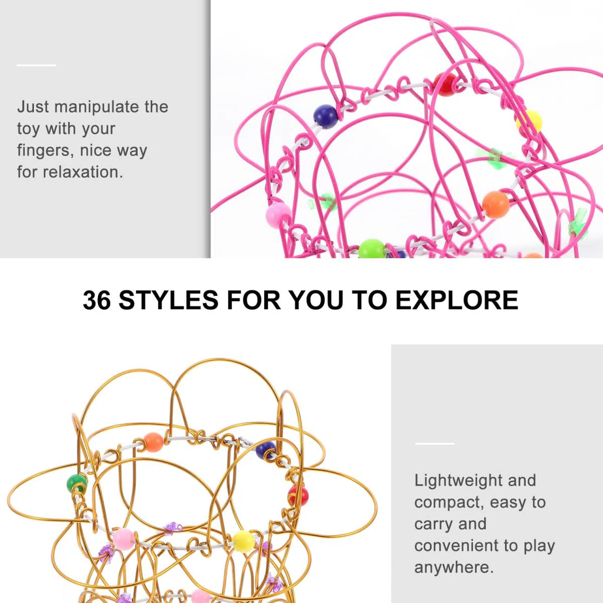 SOLUSTRE 4 Stück Mandala Blumenkorb Draht Für Blumenkörbe Neuheit Mandala Spielzeug Gehirn Blumenringe Spielzeug spielzeugkorb Lehrreich Eisen Rotieren Armbinde Flexibel Violett