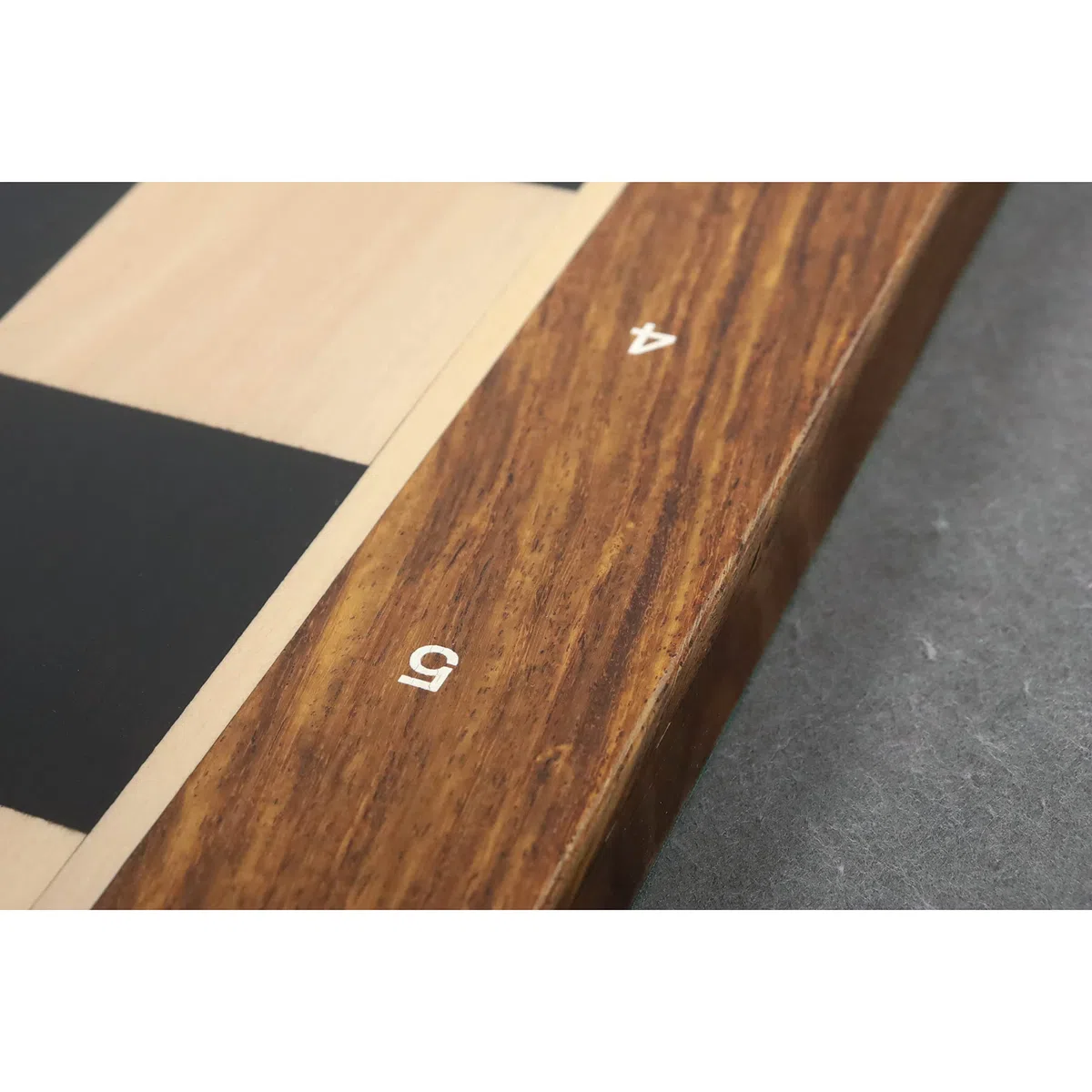 RoyalChessMall-23 Schachbrett aus massivem Ebenholz und Ahornholz 60 mm quadratisch - Algebraische Notation…