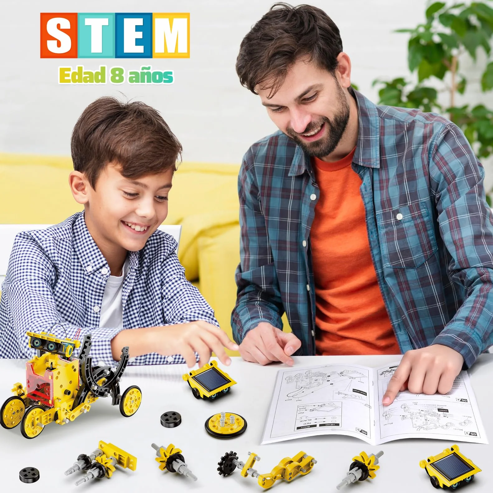 Hot Bee Solar Roboter Kinder, Experimente für Kinder ab 6-10, Geschenk Junge 8 9 10 11 12 Jahre, Spielzeug ab 8-12 Jahre für Jungen